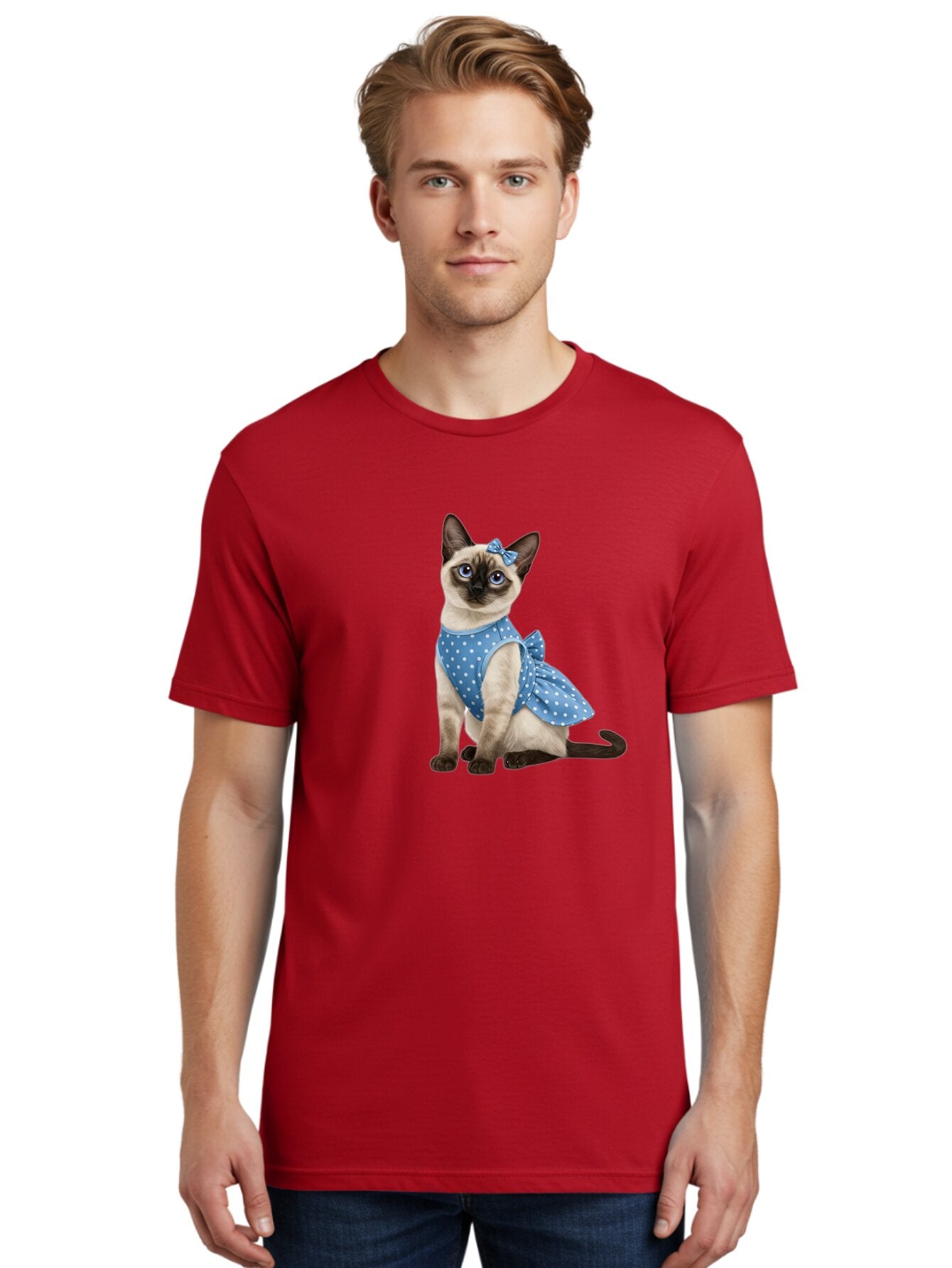 Siamese-Cat-In-Blue-Dress Men'S Graphic Tee, 100% Cotton, Comfortable Casual Summer Wear, Machine Washable, Vintage Camera, Old Camera, Antique Camera, Black Camera, Classic Photography, Photography Equipment, Nostalgic Device, Film Camera, Bar487 25