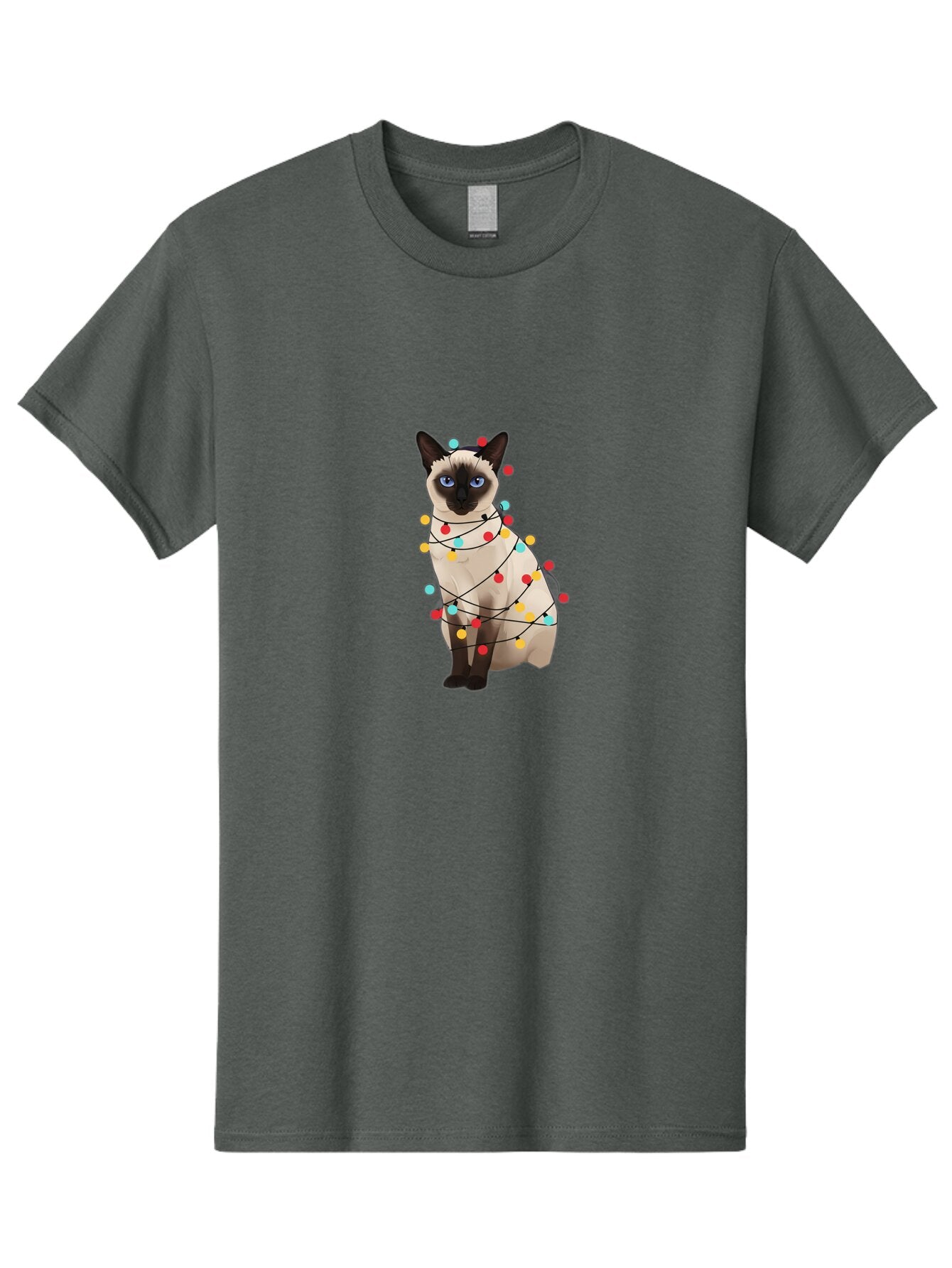 Siamese-Cat-With-Christmas-Lights Men'S Graphic Tee, 100% Cotton, Comfortable Casual Summer Wear, Machine Washable, Vintage Camera, Old Camera, Antique Camera, Black Camera, Classic Photography, Photography Equipment, Nostalgic Device, Bar488 10