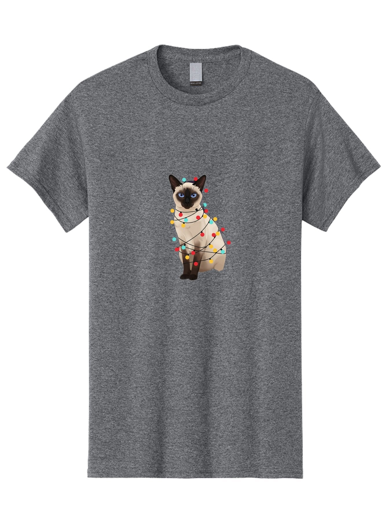 Siamese-Cat-With-Christmas-Lights Men'S Graphic Tee, 100% Cotton, Comfortable Casual Summer Wear, Machine Washable, Vintage Camera, Old Camera, Antique Camera, Black Camera, Classic Photography, Photography Equipment, Nostalgic Device, Bar488 6