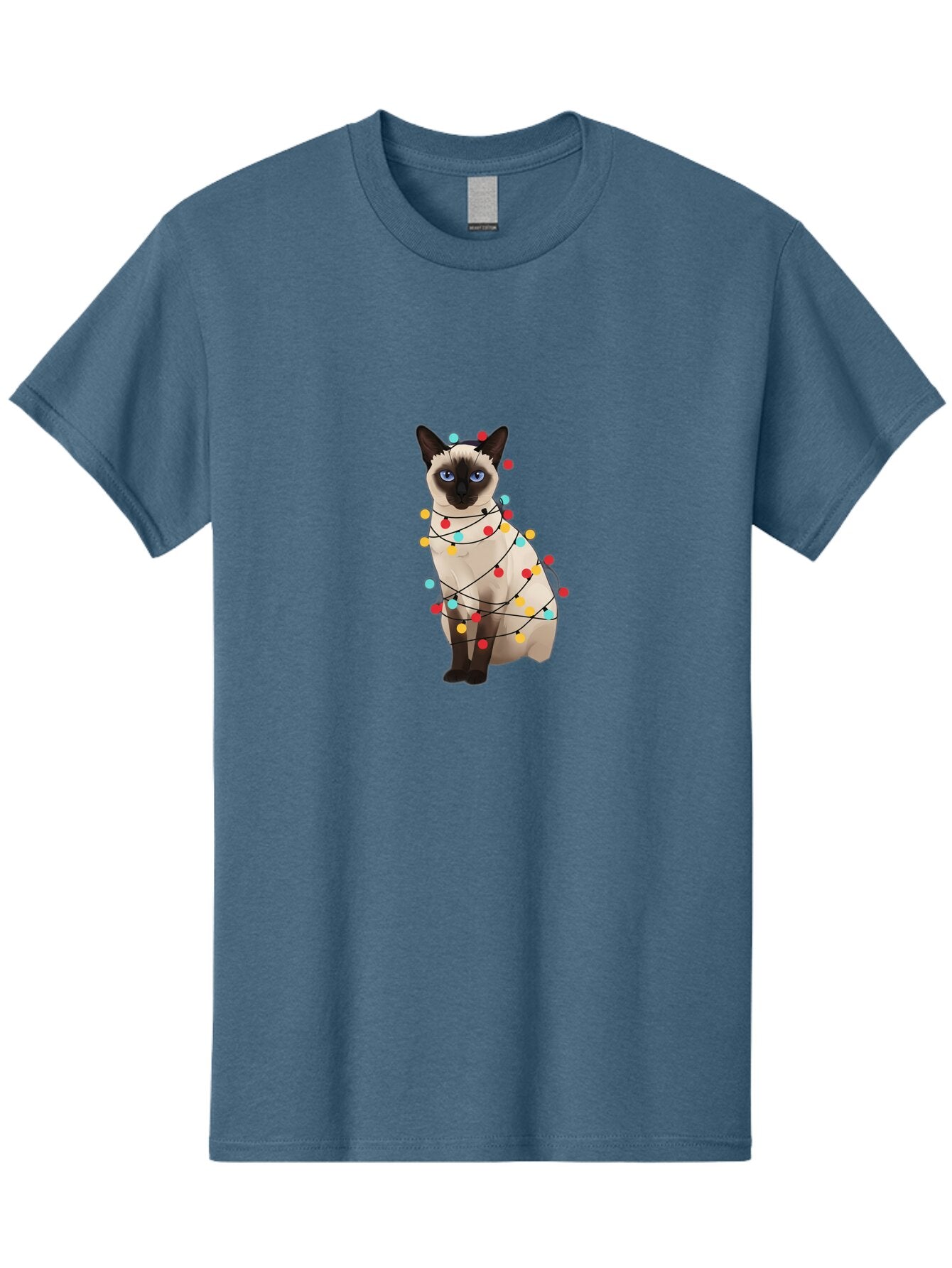 Siamese-Cat-With-Christmas-Lights Men'S Graphic Tee, 100% Cotton, Comfortable Casual Summer Wear, Machine Washable, Vintage Camera, Old Camera, Antique Camera, Black Camera, Classic Photography, Photography Equipment, Nostalgic Device, Bar488 4