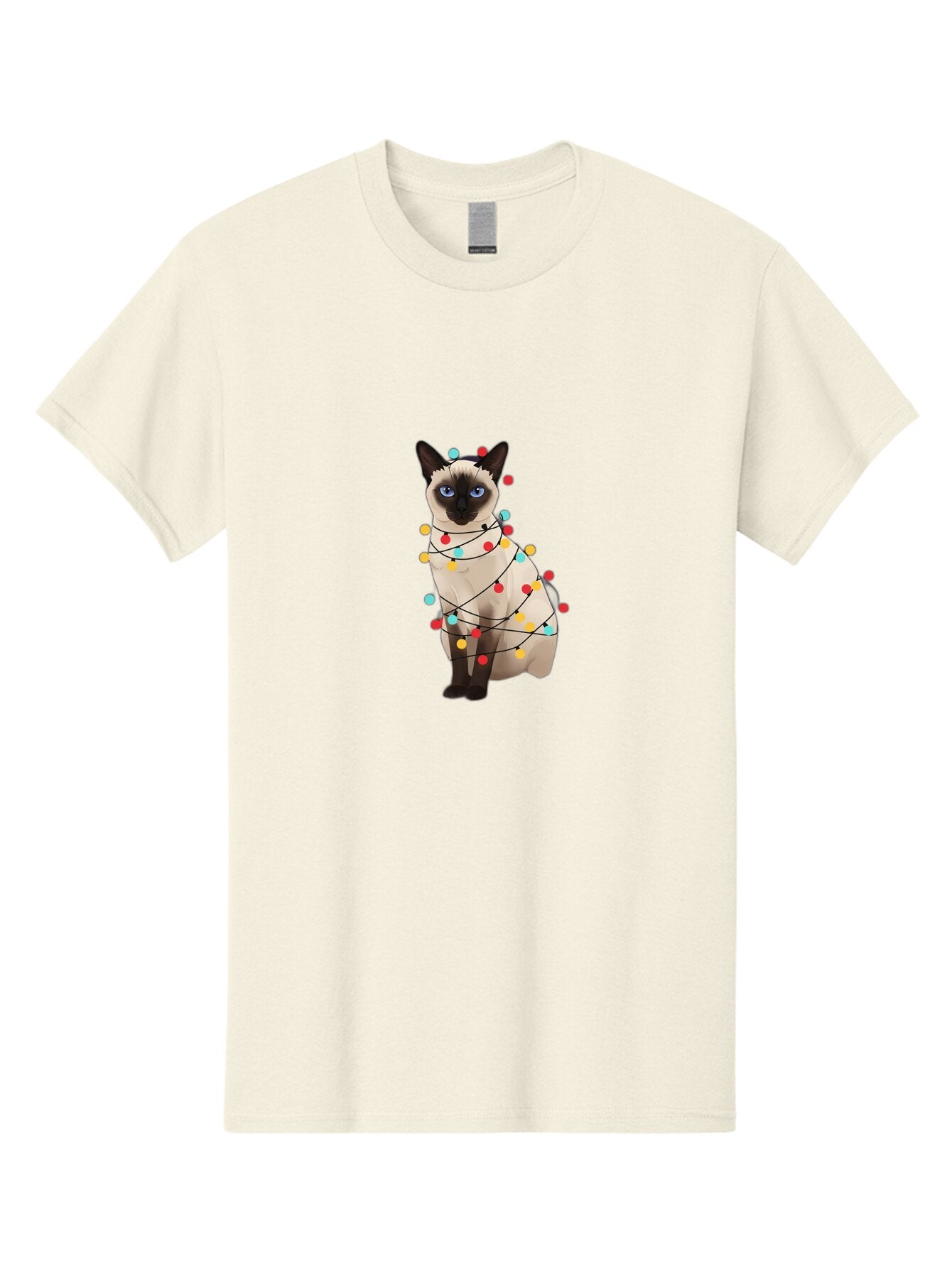 Siamese-Cat-With-Christmas-Lights Men'S Graphic Tee, 100% Cotton, Comfortable Casual Summer Wear, Machine Washable, Vintage Camera, Old Camera, Antique Camera, Black Camera, Classic Photography, Photography Equipment, Nostalgic Device, Bar488 11