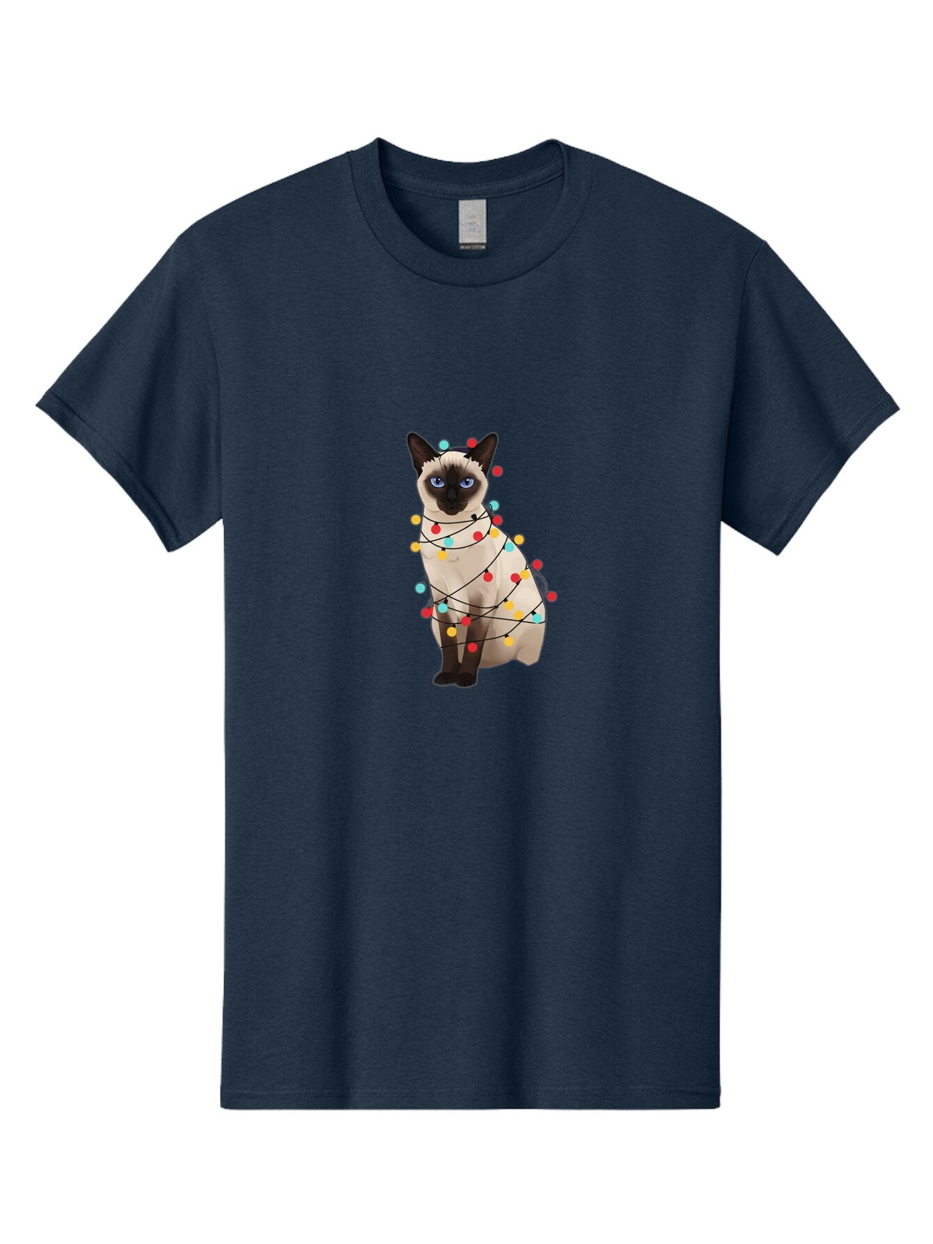 Siamese-Cat-With-Christmas-Lights Men'S Graphic Tee, 100% Cotton, Comfortable Casual Summer Wear, Machine Washable, Vintage Camera, Old Camera, Antique Camera, Black Camera, Classic Photography, Photography Equipment, Nostalgic Device, Bar488 12