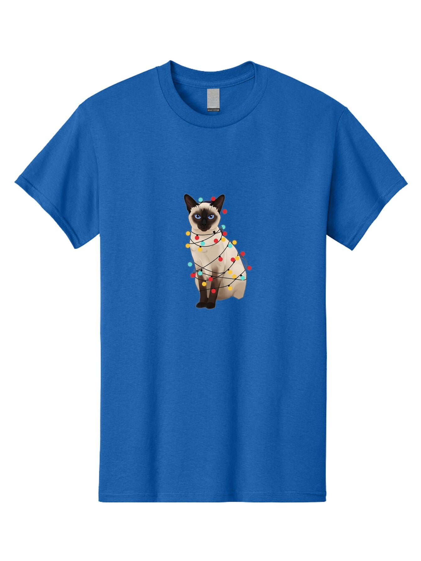 Siamese-Cat-With-Christmas-Lights Men'S Graphic Tee, 100% Cotton, Comfortable Casual Summer Wear, Machine Washable, Vintage Camera, Old Camera, Antique Camera, Black Camera, Classic Photography, Photography Equipment, Nostalgic Device, Bar488 3