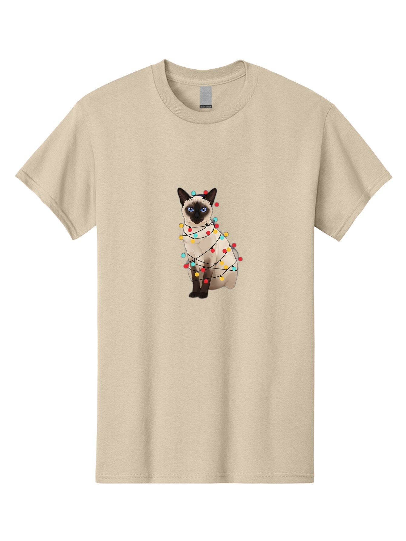 Siamese-Cat-With-Christmas-Lights Men'S Graphic Tee, 100% Cotton, Comfortable Casual Summer Wear, Machine Washable, Vintage Camera, Old Camera, Antique Camera, Black Camera, Classic Photography, Photography Equipment, Nostalgic Device, Bar488 13