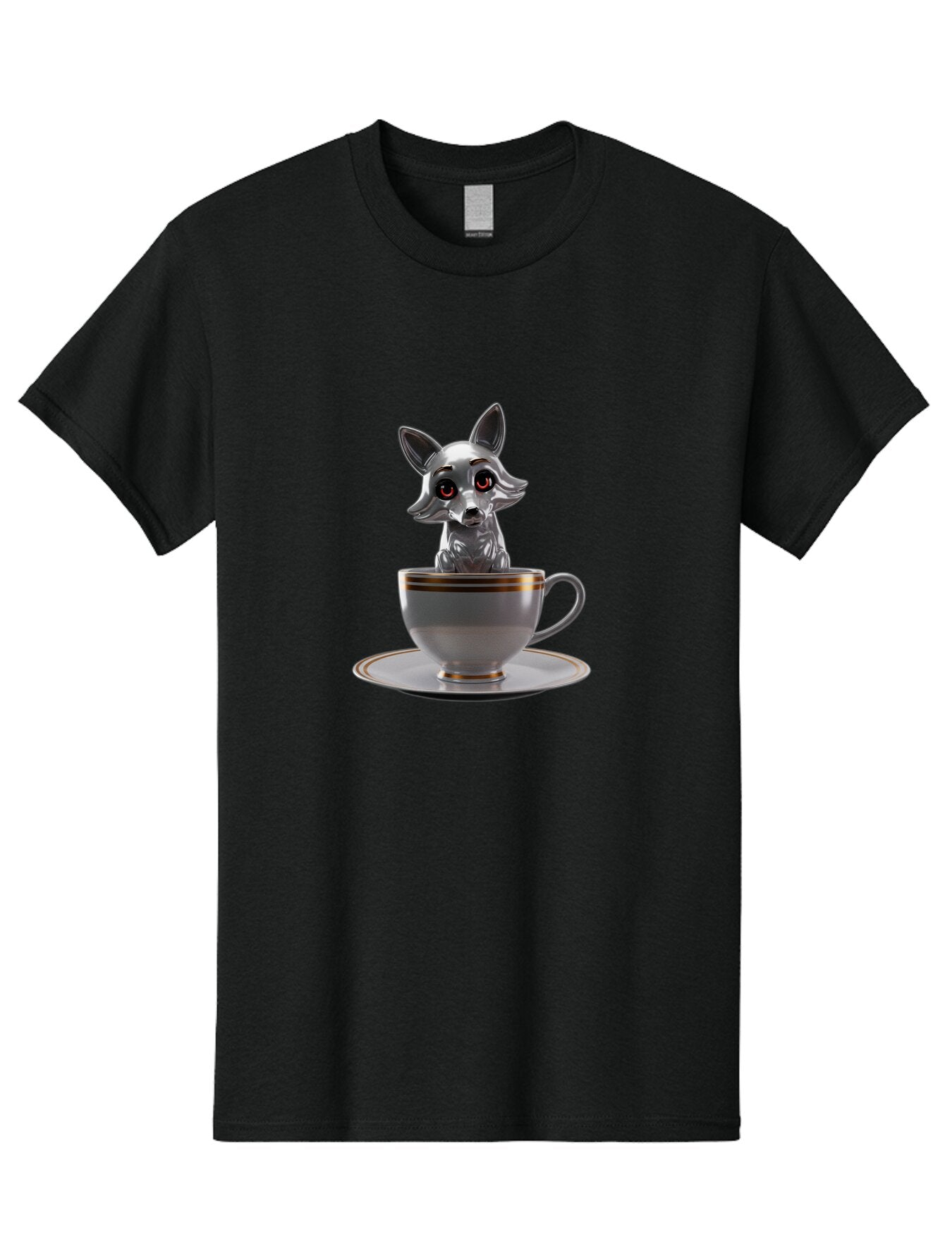 Silver-Fox-In-Cup Men'S Graphic Tee, 100% Cotton, Comfortable Casual Summer Wear, Machine Washable, Vintage Camera, Old Camera, Antique Camera, Black Camera, Classic Photography, Photography Equipment, Nostalgic Device, Film Camera, Camera Art Bar493 6