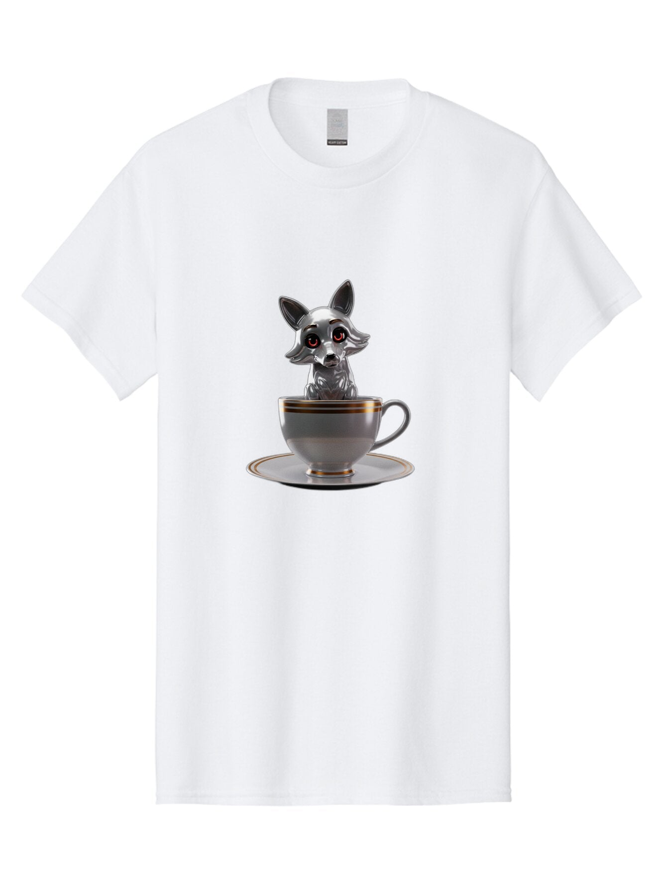 Silver-Fox-In-Cup Men'S Graphic Tee, 100% Cotton, Comfortable Casual Summer Wear, Machine Washable, Vintage Camera, Old Camera, Antique Camera, Black Camera, Classic Photography, Photography Equipment, Nostalgic Device, Film Camera, Camera Art Bar493 9