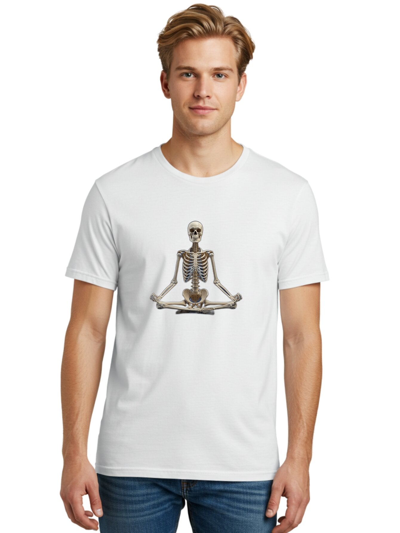 Skeleton-In-Lotus-Position Men'S Graphic Tee, 100% Cotton, Comfortable Casual Summer Wear, Machine Washable, Vintage Camera, Old Camera, Antique Camera, Black Camera, Classic Photography, Photography Equipment, Nostalgic Device, Film Camera, Bar495 26