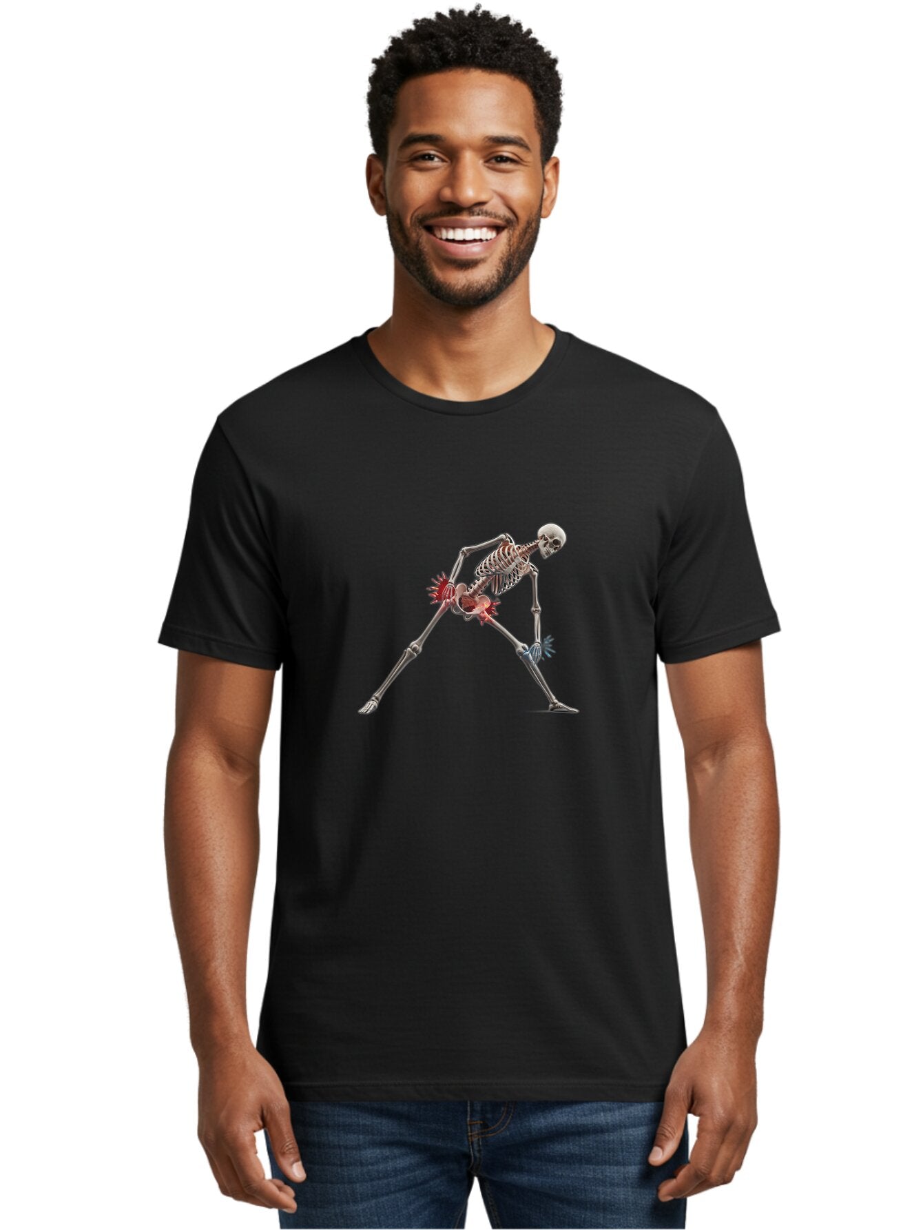 Skeleton-In-Warrior-Pose Men'S Graphic Tee, 100% Cotton, Comfortable Casual Summer Wear, Machine Washable, Vintage Camera, Old Camera, Antique Camera, Black Camera, Classic Photography, Photography Equipment, Nostalgic Device, Film Camera, Bar496 29