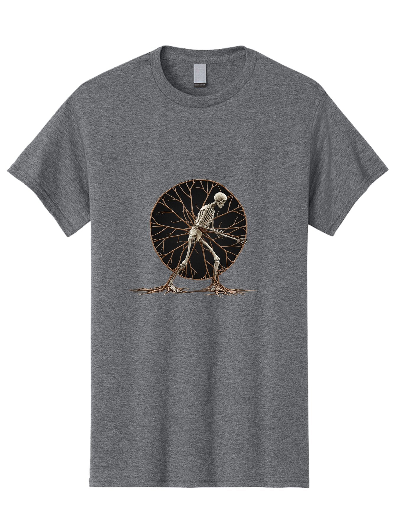 Skeleton-Tree-Man Men'S Graphic Tee, 100% Cotton, Comfortable Casual Summer Wear, Machine Washable, Vintage Camera, Old Camera, Antique Camera, Black Camera, Classic Photography, Photography Equipment, Nostalgic Device, Film Camera, Camera Art Bar498