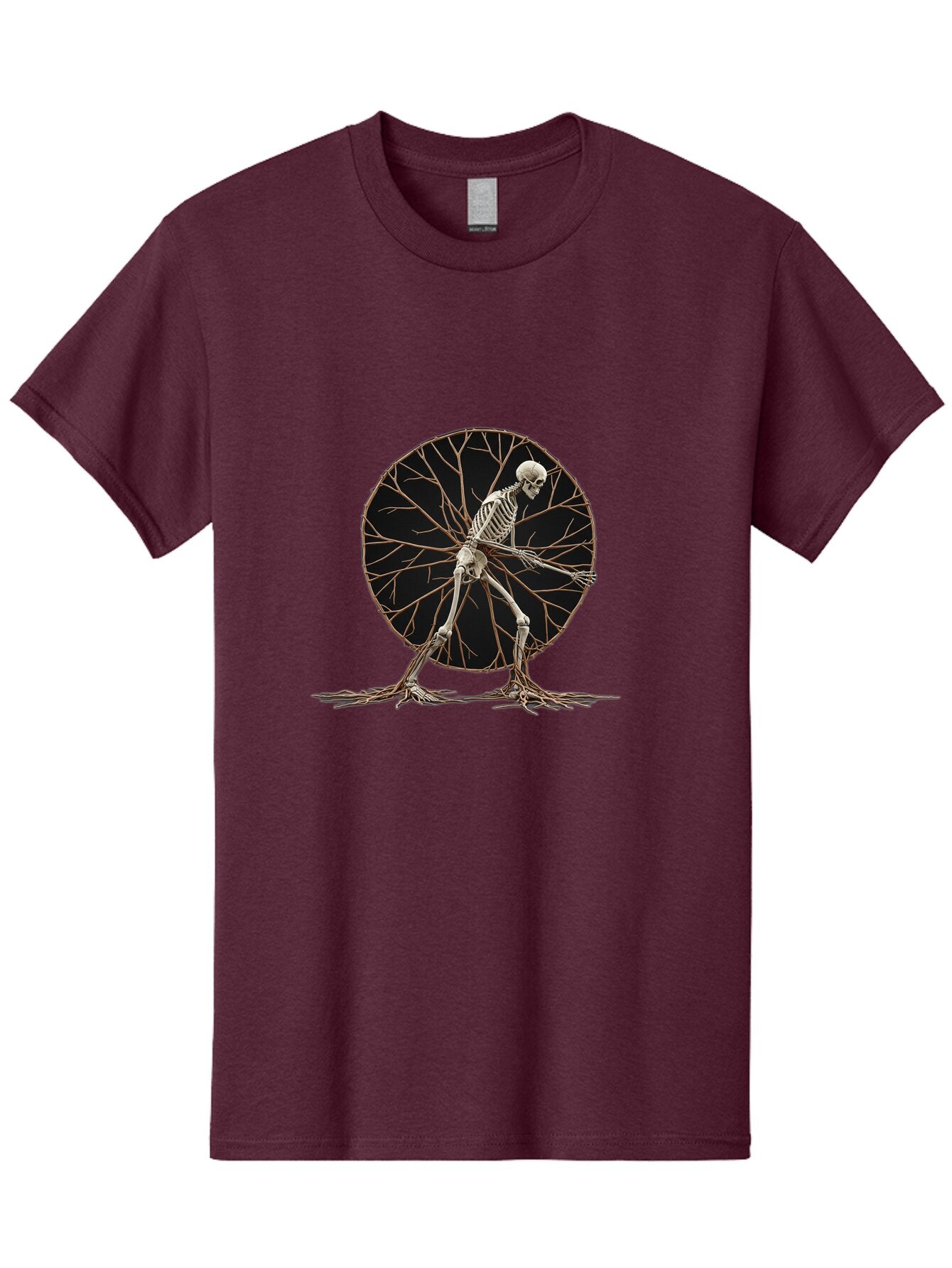 Skeleton-Tree-Man Men'S Graphic Tee, 100% Cotton, Comfortable Casual Summer Wear, Machine Washable, Vintage Camera, Old Camera, Antique Camera, Black Camera, Classic Photography, Photography Equipment, Nostalgic Device, Film Camera, Camera Art Bar498 3