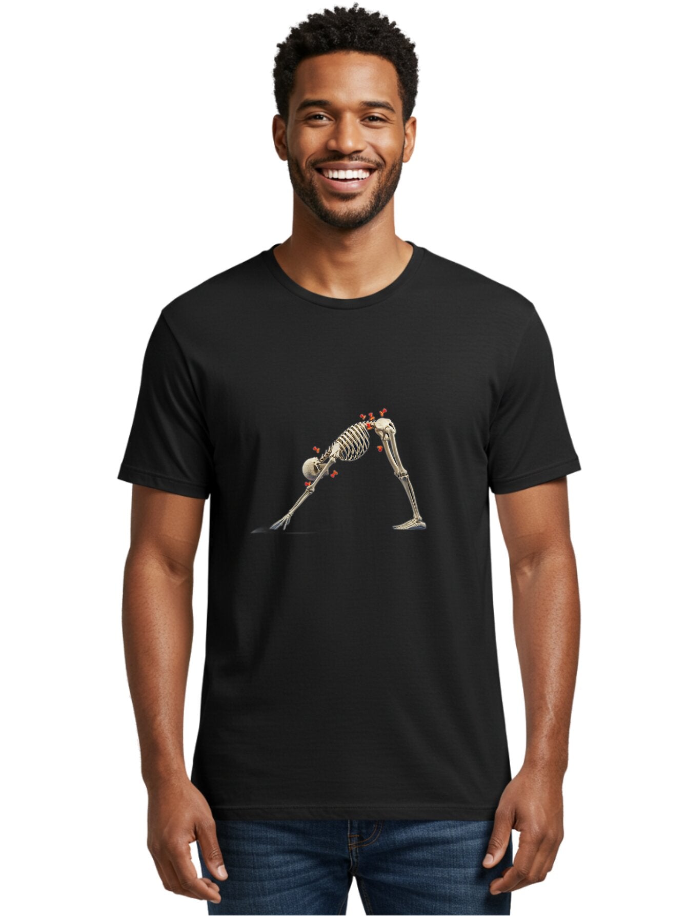 Skeleton-Yoga-1 Men'S Graphic Tee, 100% Cotton, Comfortable Casual Summer Wear, Machine Washable, Vintage Camera, Old Camera, Antique Camera, Black Camera, Classic Photography, Photography Equipment, Nostalgic Device, Film Camera, Camera Art Bar499 26