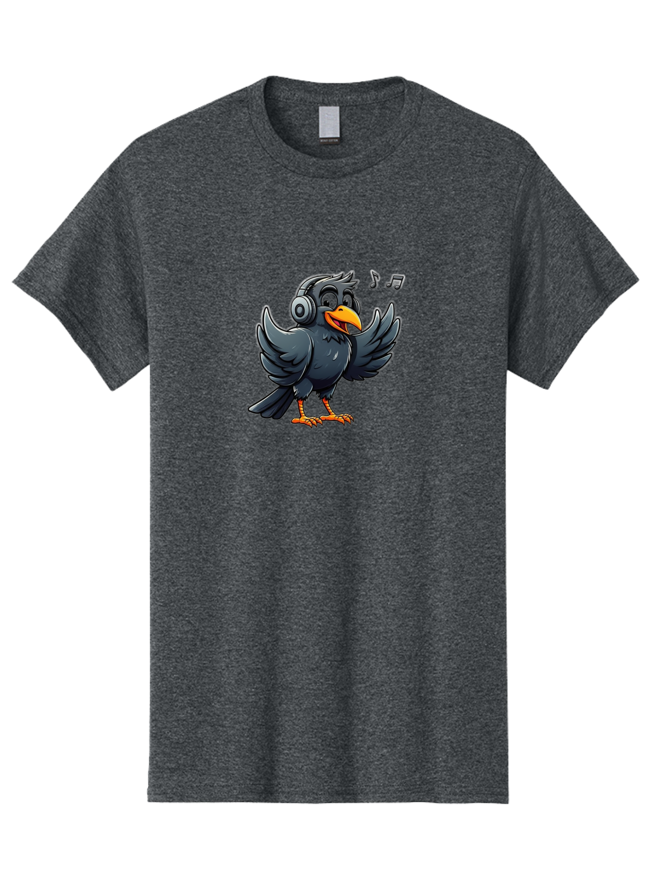 Crow-With-Headphones-5 Men'S Graphic Tee, 100% Cotton, Comfortable Casual Summer Wear, Machine Washable, Vintage Camera, Old Camera, Antique Camera, Black Camera, Classic Photography, Photography Equipment, Nostalgic Device, Film Camera, Bay101 15