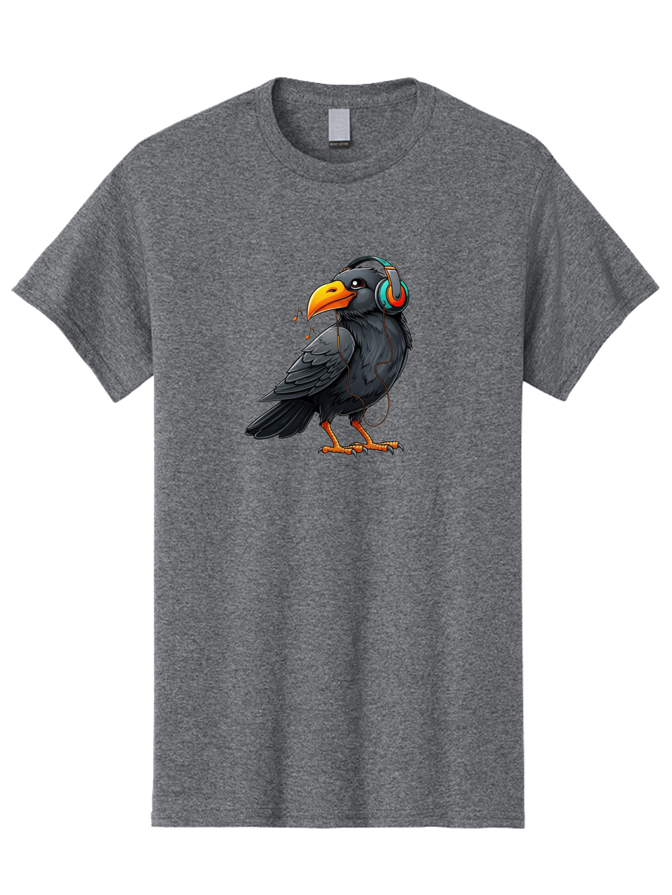 Crow-With-Headphones-6 Men'S Graphic Tee, 100% Cotton, Comfortable Casual Summer Wear, Machine Washable, Vintage Camera, Old Camera, Antique Camera, Black Camera, Classic Photography, Photography Equipment, Nostalgic Device, Film Camera, Bay102 14
