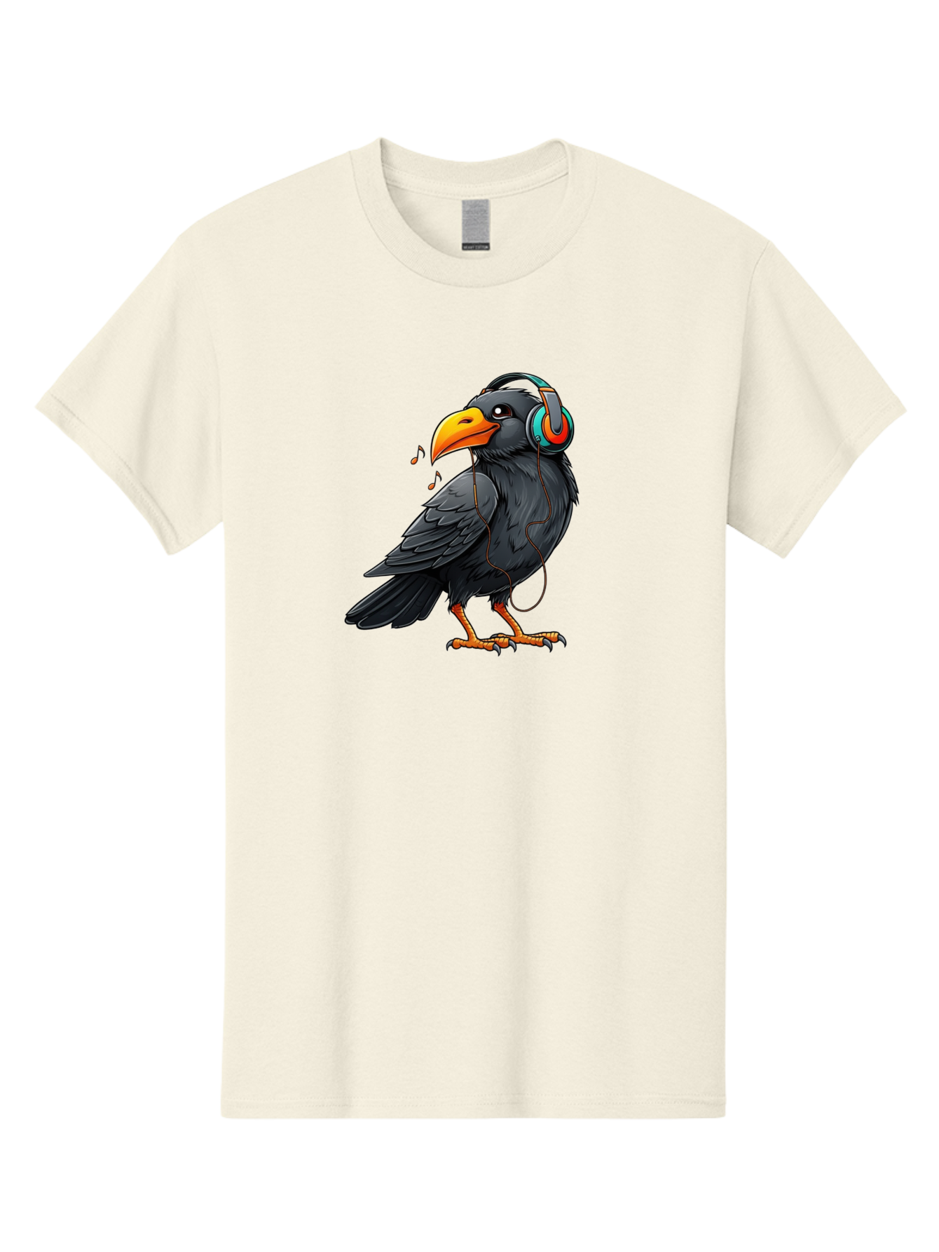 Crow-With-Headphones-6 Men'S Graphic Tee, 100% Cotton, Comfortable Casual Summer Wear, Machine Washable, Vintage Camera, Old Camera, Antique Camera, Black Camera, Classic Photography, Photography Equipment, Nostalgic Device, Film Camera, Bay102 9