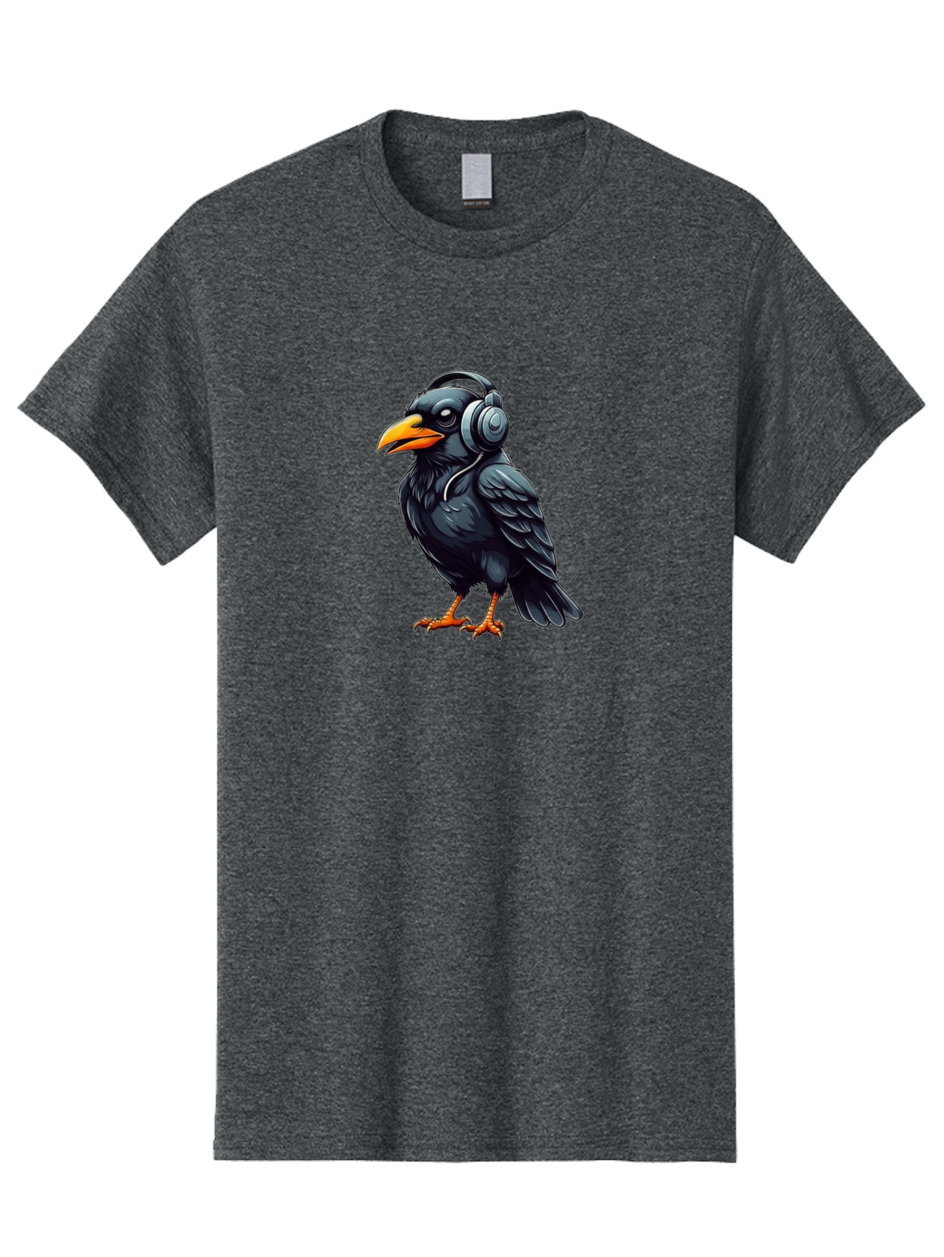 Crow-With-Headphones Men'S Graphic Tee, 100% Cotton, Comfortable Casual Summer Wear, Machine Washable, Vintage Camera, Old Camera, Antique Camera, Black Camera, Classic Photography, Photography Equipment, Nostalgic Device, Film Camera, Bay104 14