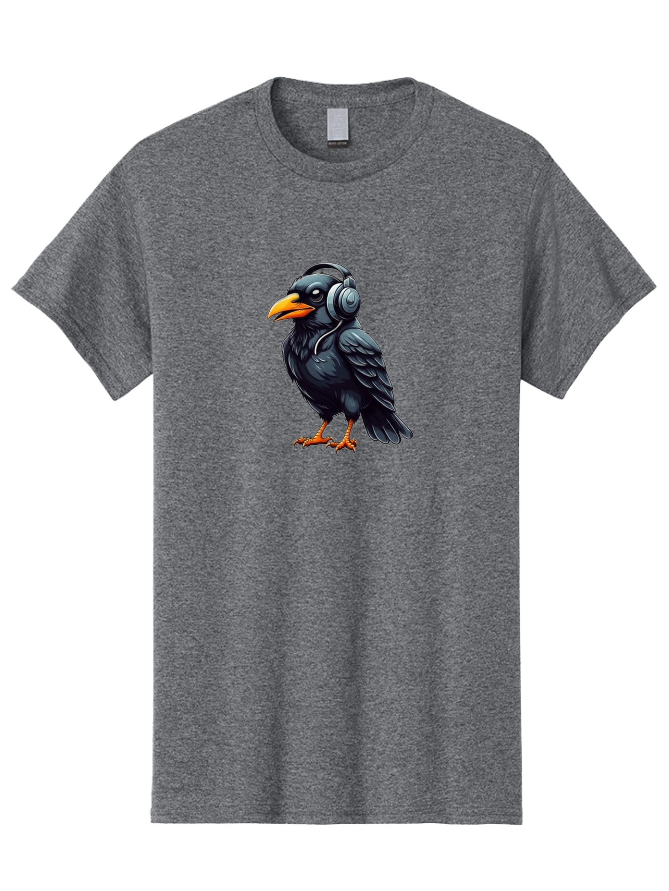 Crow-With-Headphones Men'S Graphic Tee, 100% Cotton, Comfortable Casual Summer Wear, Machine Washable, Vintage Camera, Old Camera, Antique Camera, Black Camera, Classic Photography, Photography Equipment, Nostalgic Device, Film Camera, Bay104 6