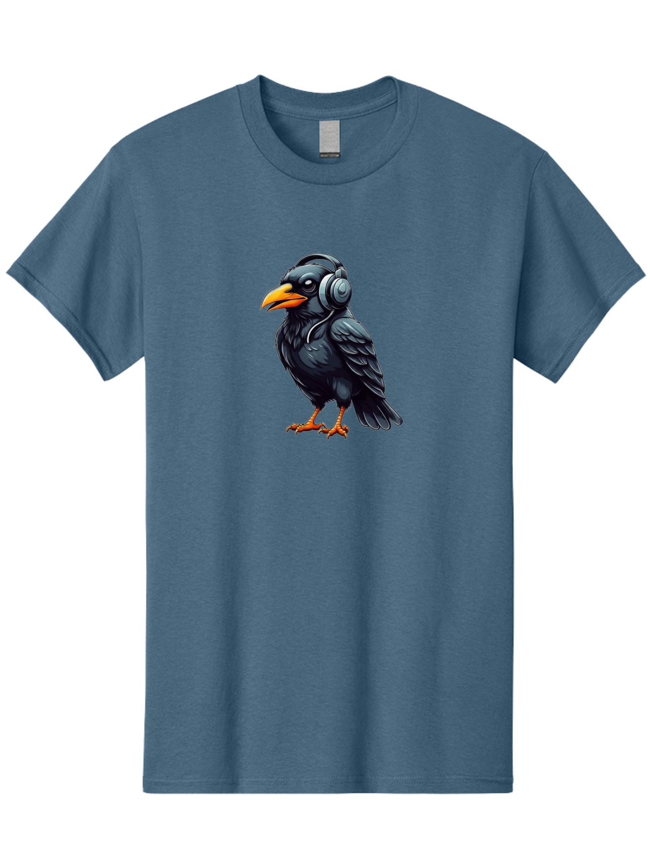 Crow-With-Headphones Men'S Graphic Tee, 100% Cotton, Comfortable Casual Summer Wear, Machine Washable, Vintage Camera, Old Camera, Antique Camera, Black Camera, Classic Photography, Photography Equipment, Nostalgic Device, Film Camera, Bay104 13