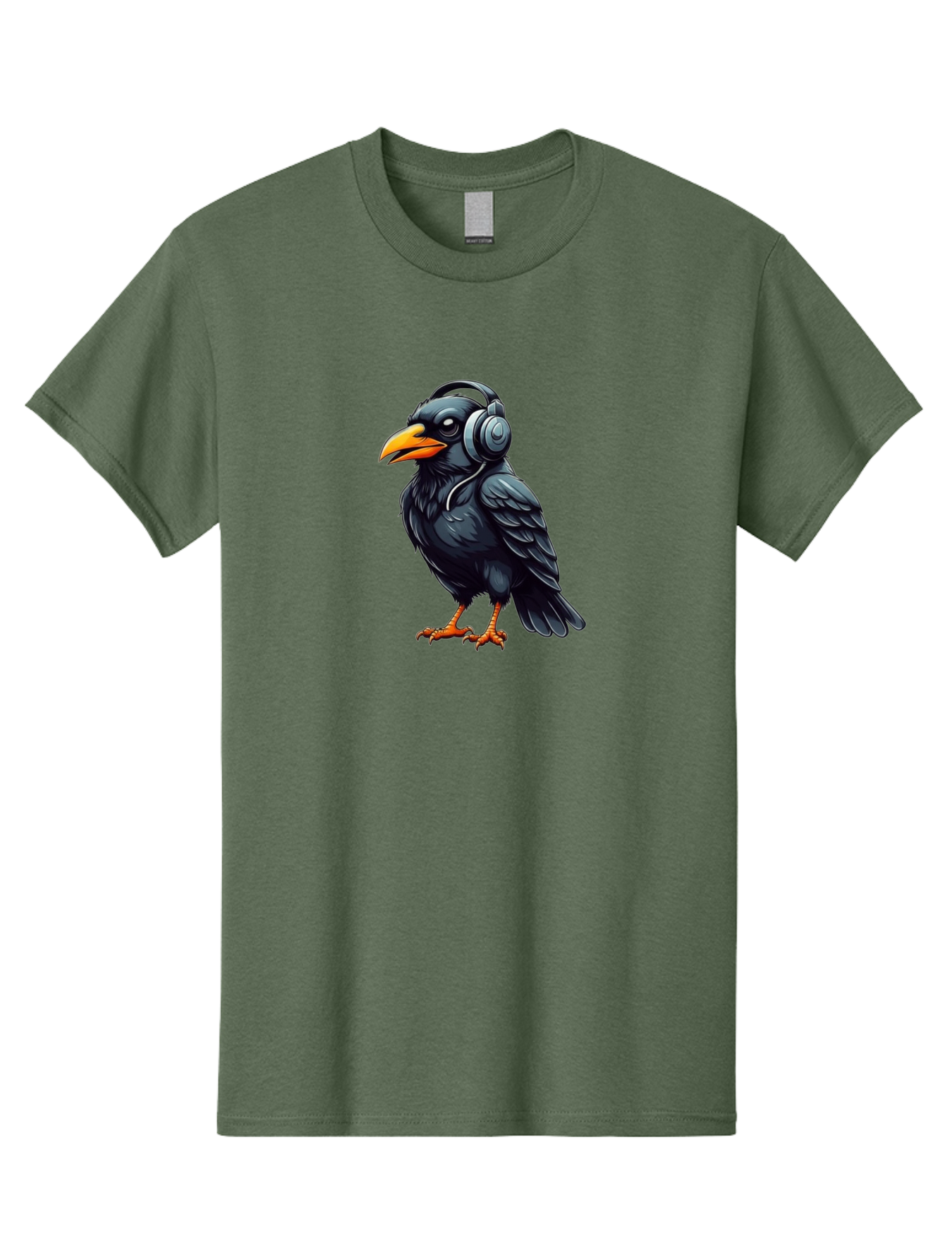 Crow-With-Headphones Men'S Graphic Tee, 100% Cotton, Comfortable Casual Summer Wear, Machine Washable, Vintage Camera, Old Camera, Antique Camera, Black Camera, Classic Photography, Photography Equipment, Nostalgic Device, Film Camera, Bay104 15