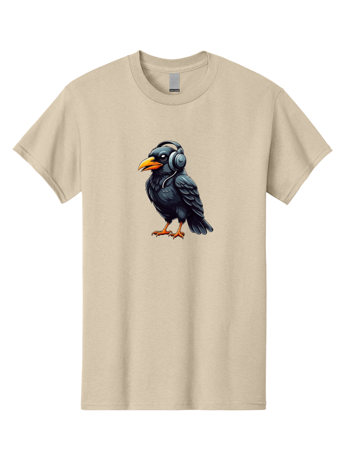 Crow-With-Headphones Men'S Graphic Tee, 100% Cotton, Comfortable Casual Summer Wear, Machine Washable, Vintage Camera, Old Camera, Antique Camera, Black Camera, Classic Photography, Photography Equipment, Nostalgic Device, Film Camera, Bay104 12