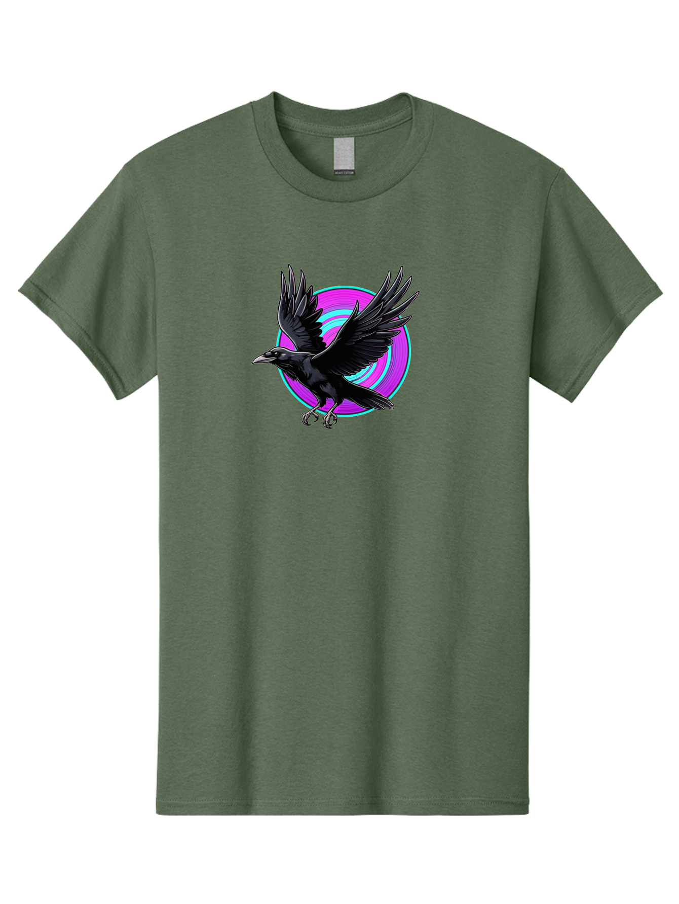 Crow-With-Spread-Wings Men'S Graphic Tee, 100% Cotton, Comfortable Casual Summer Wear, Machine Washable, Vintage Camera, Old Camera, Antique Camera, Black Camera, Classic Photography, Photography Equipment, Nostalgic Device, Film Camera, Bay105 4