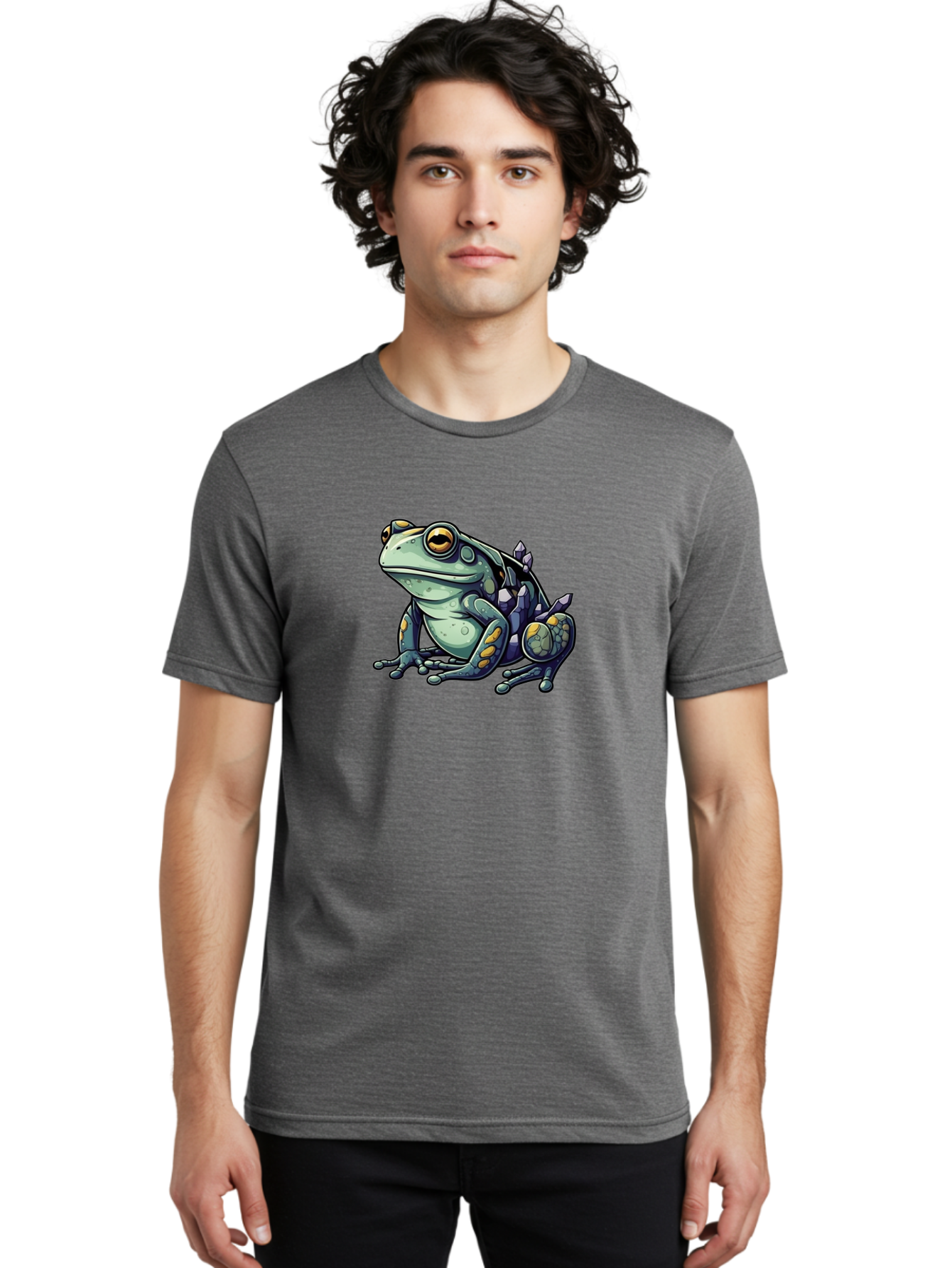 Crystal-Frog-2 Men'S Graphic Tee, 100% Cotton, Comfortable Casual Summer Wear, Machine Washable, Vintage Camera, Old Camera, Antique Camera, Black Camera, Classic Photography, Photography Equipment, Nostalgic Device, Film Camera, Camera Art Bay110 24