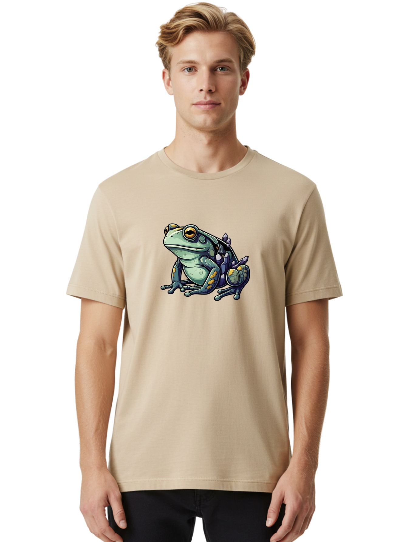 Crystal-Frog-2 Men'S Graphic Tee, 100% Cotton, Comfortable Casual Summer Wear, Machine Washable, Vintage Camera, Old Camera, Antique Camera, Black Camera, Classic Photography, Photography Equipment, Nostalgic Device, Film Camera, Camera Art Bay110 19