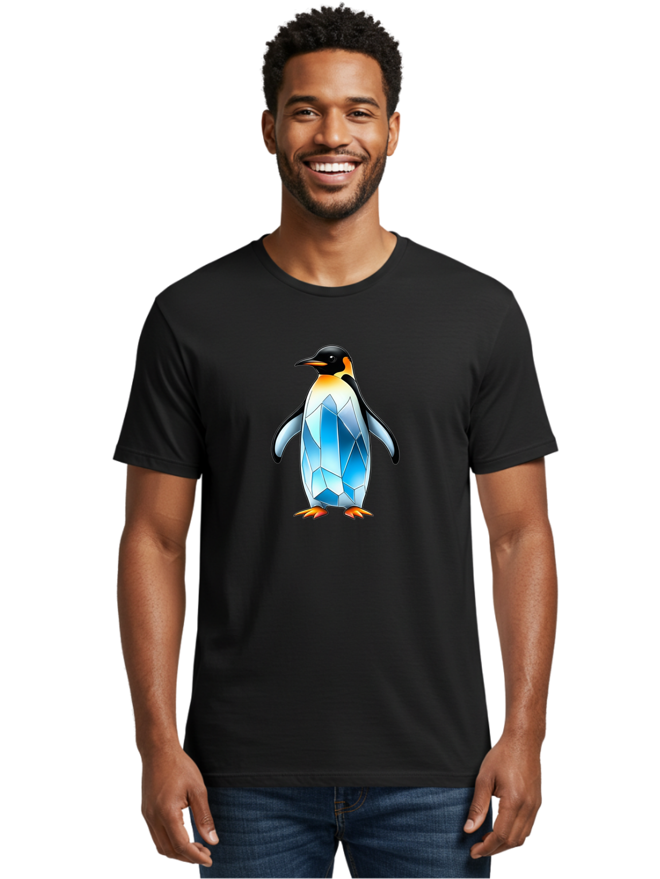 Crystal-Penguin-2 Men'S Graphic Tee, 100% Cotton, Comfortable Casual Summer Wear, Machine Washable, Vintage Camera, Old Camera, Antique Camera, Black Camera, Classic Photography, Photography Equipment, Nostalgic Device, Film Camera, Camera Art Bay115 22