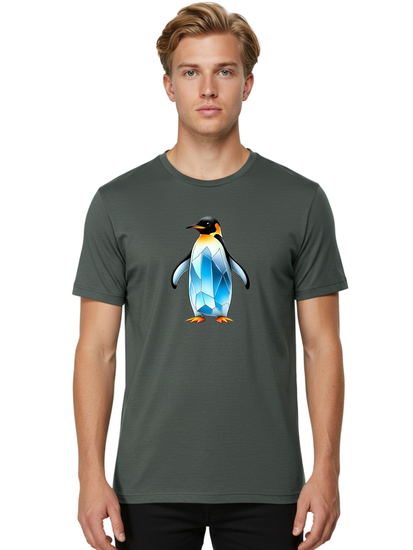 Crystal-Penguin-2 Men'S Graphic Tee, 100% Cotton, Comfortable Casual Summer Wear, Machine Washable, Vintage Camera, Old Camera, Antique Camera, Black Camera, Classic Photography, Photography Equipment, Nostalgic Device, Film Camera, Camera Art Bay115 24