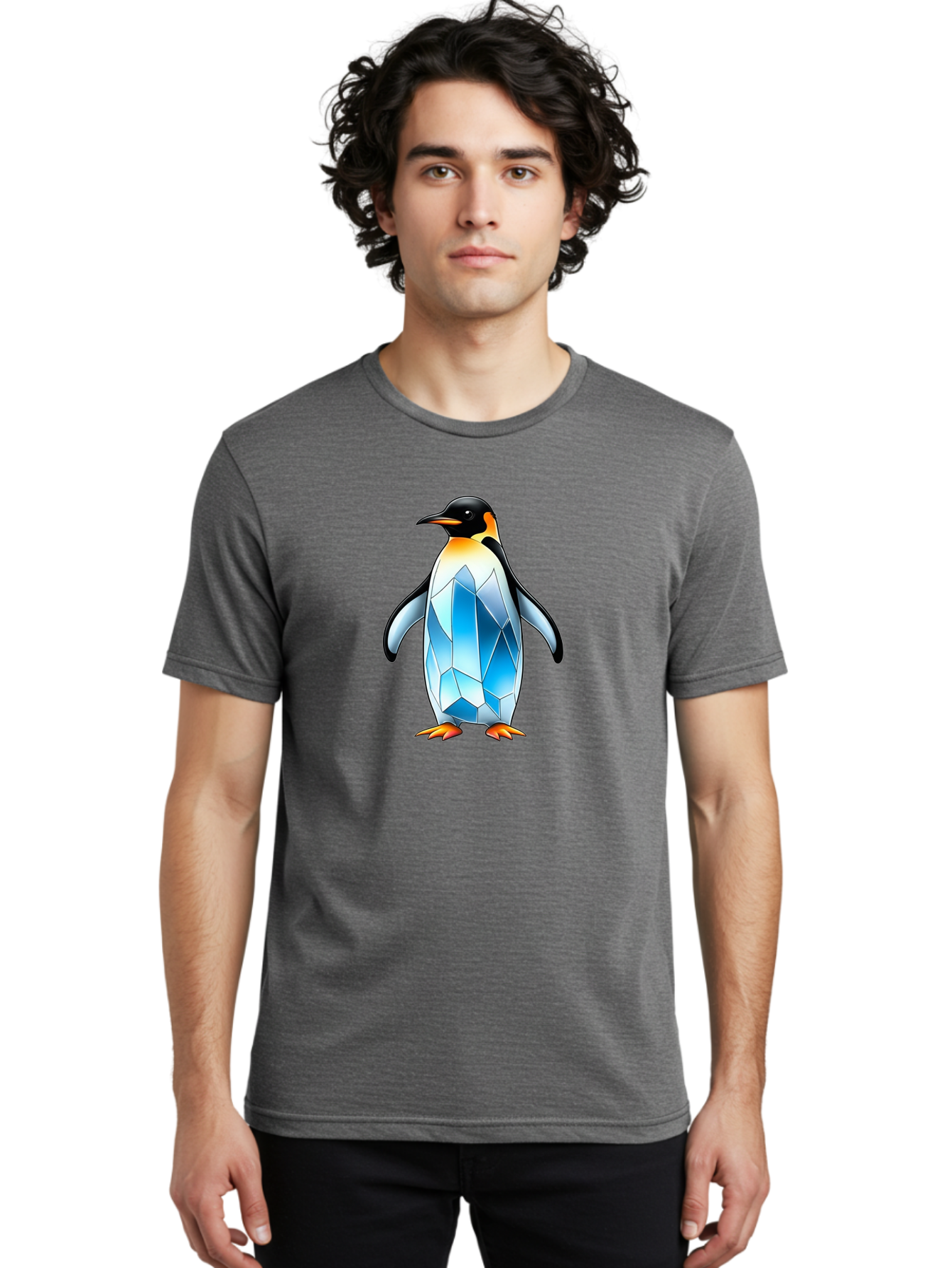 Crystal-Penguin-2 Men'S Graphic Tee, 100% Cotton, Comfortable Casual Summer Wear, Machine Washable, Vintage Camera, Old Camera, Antique Camera, Black Camera, Classic Photography, Photography Equipment, Nostalgic Device, Film Camera, Camera Art Bay115 30