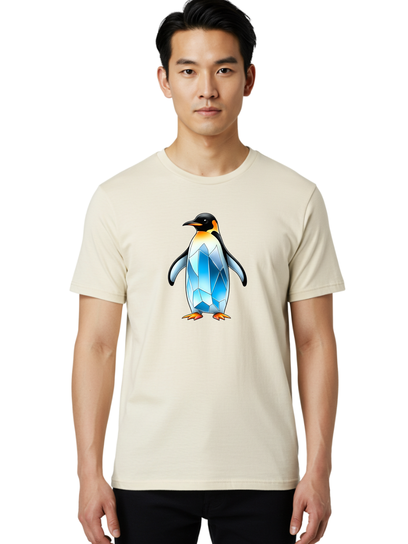 Crystal-Penguin-2 Men'S Graphic Tee, 100% Cotton, Comfortable Casual Summer Wear, Machine Washable, Vintage Camera, Old Camera, Antique Camera, Black Camera, Classic Photography, Photography Equipment, Nostalgic Device, Film Camera, Camera Art Bay115 23