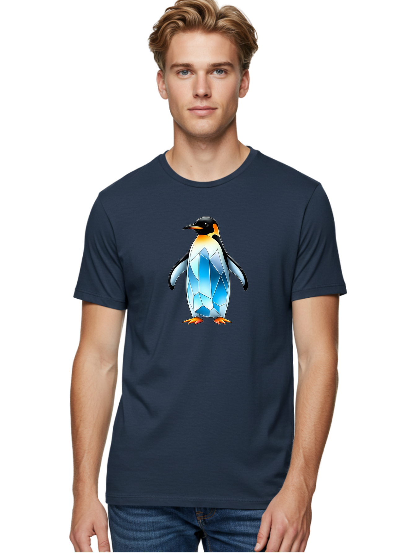 Crystal-Penguin-2 Men'S Graphic Tee, 100% Cotton, Comfortable Casual Summer Wear, Machine Washable, Vintage Camera, Old Camera, Antique Camera, Black Camera, Classic Photography, Photography Equipment, Nostalgic Device, Film Camera, Camera Art Bay115 27