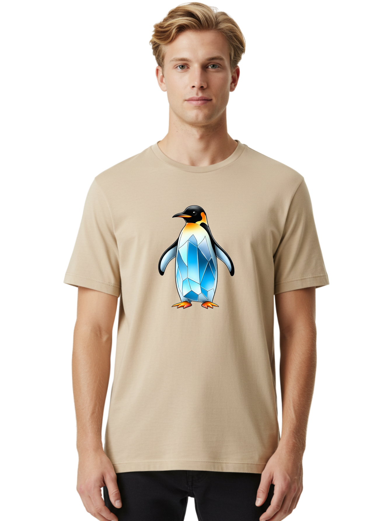 Crystal-Penguin-2 Men'S Graphic Tee, 100% Cotton, Comfortable Casual Summer Wear, Machine Washable, Vintage Camera, Old Camera, Antique Camera, Black Camera, Classic Photography, Photography Equipment, Nostalgic Device, Film Camera, Camera Art Bay115 19