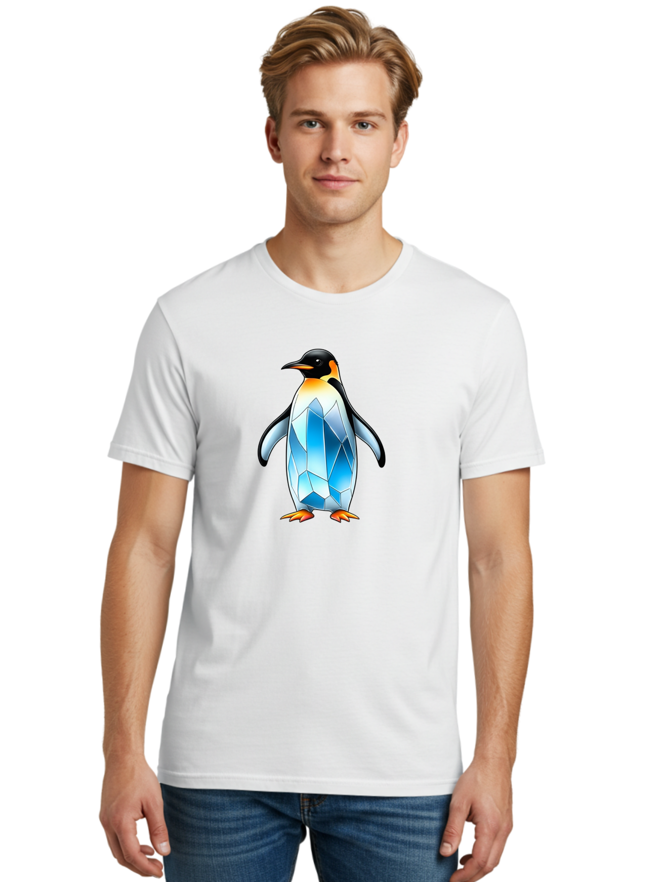 Crystal-Penguin-2 Men'S Graphic Tee, 100% Cotton, Comfortable Casual Summer Wear, Machine Washable, Vintage Camera, Old Camera, Antique Camera, Black Camera, Classic Photography, Photography Equipment, Nostalgic Device, Film Camera, Camera Art Bay115 26