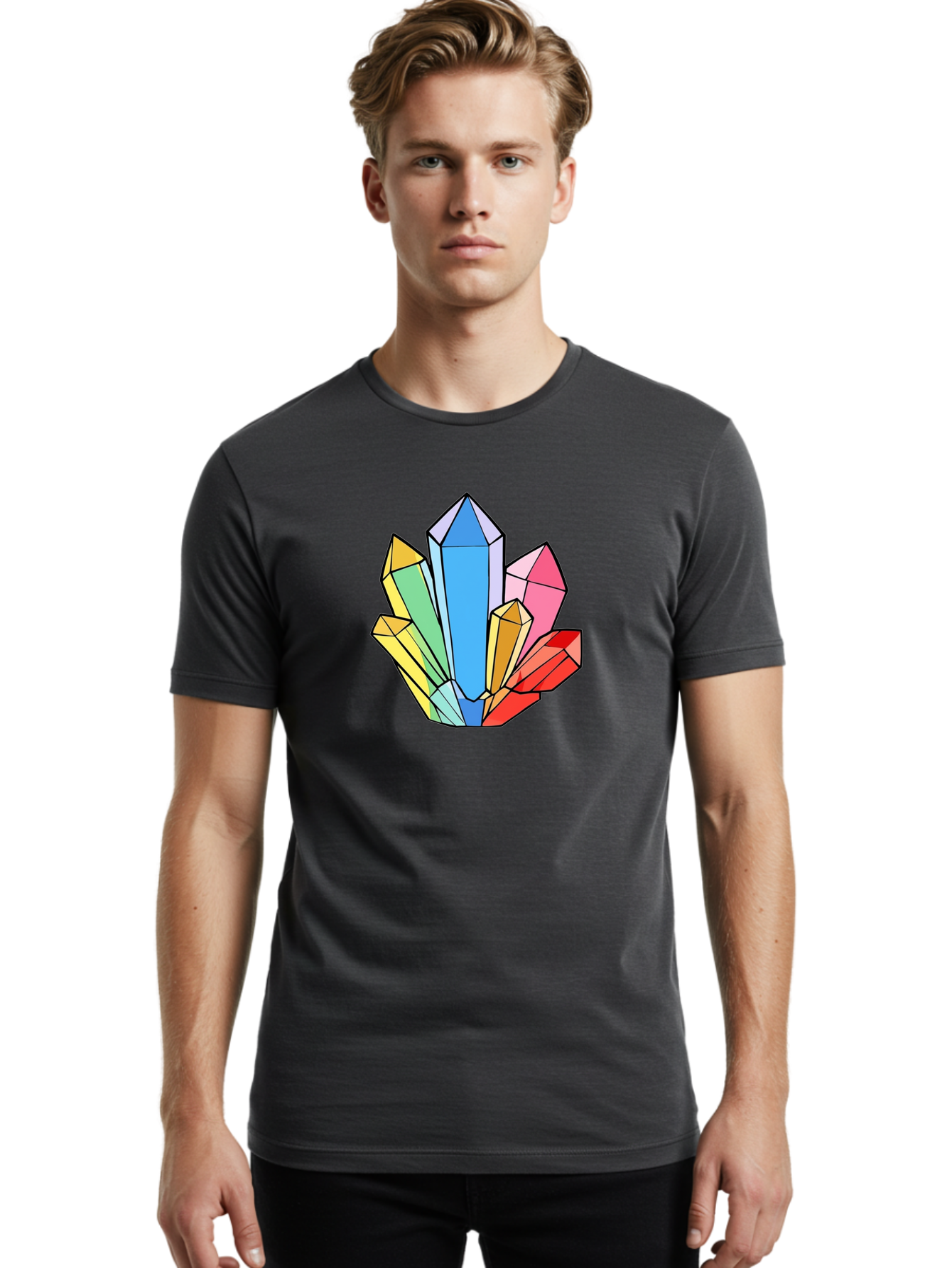 Crystals Men'S Graphic Tee, 100% Cotton, Comfortable Casual Summer Wear, Machine Washable, Vintage Camera, Old Camera, Antique Camera, Black Camera, Classic Photography, Photography Equipment, Nostalgic Device, Film Camera, Camera Art Bay127 20