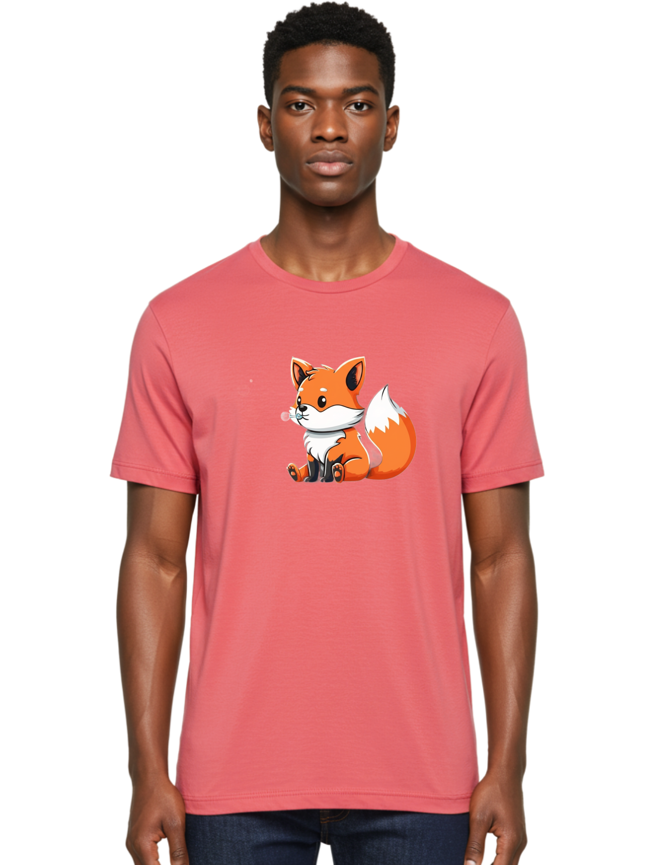 Cute-Cartoon-Fox-1 Men'S Graphic Tee, 100% Cotton, Comfortable Casual Summer Wear, Machine Washable, Vintage Camera, Old Camera, Antique Camera, Black Camera, Classic Photography, Photography Equipment, Nostalgic Device, Film Camera, Bay132 24