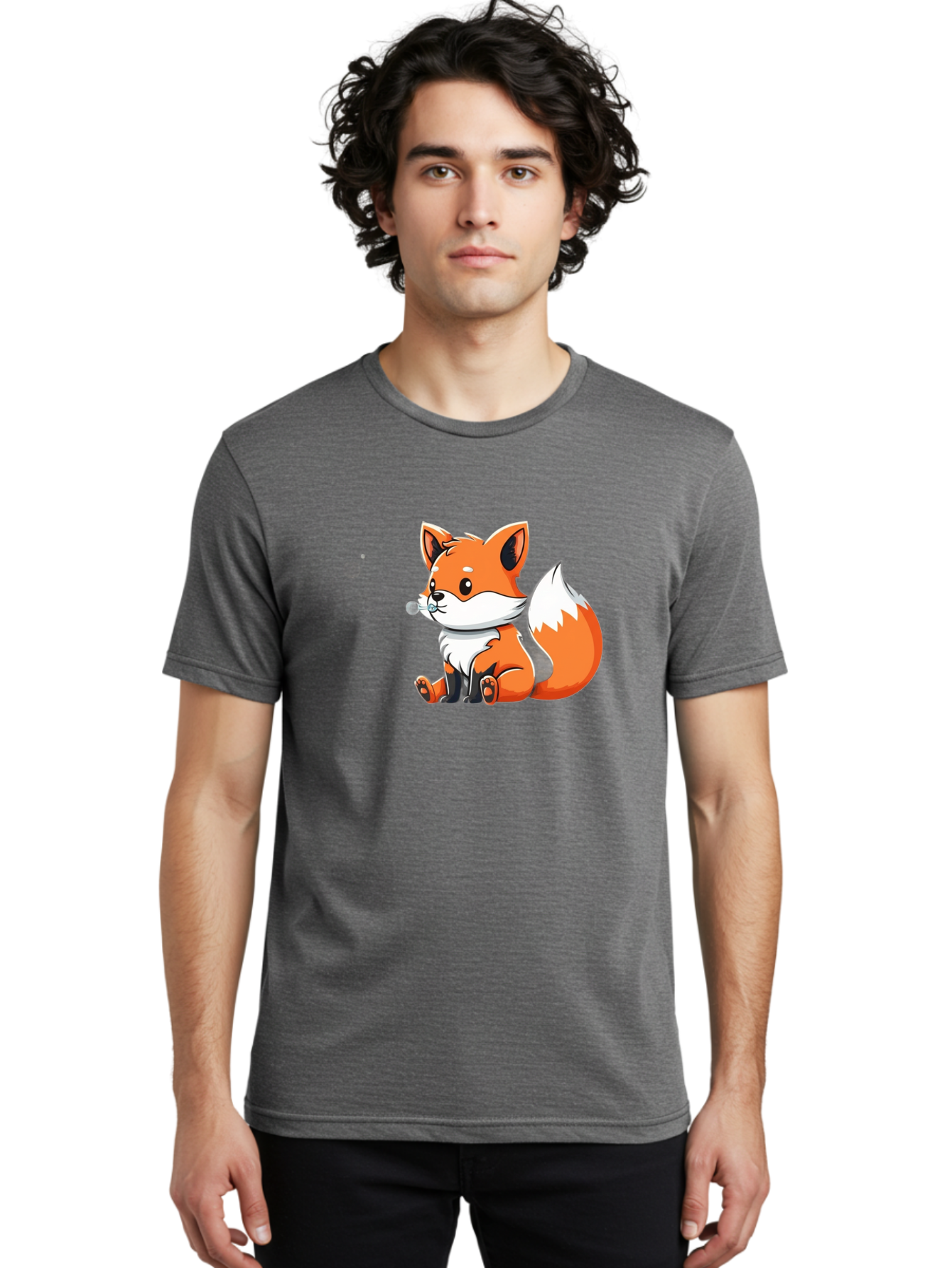 Cute-Cartoon-Fox-1 Men'S Graphic Tee, 100% Cotton, Comfortable Casual Summer Wear, Machine Washable, Vintage Camera, Old Camera, Antique Camera, Black Camera, Classic Photography, Photography Equipment, Nostalgic Device, Film Camera, Bay132 23