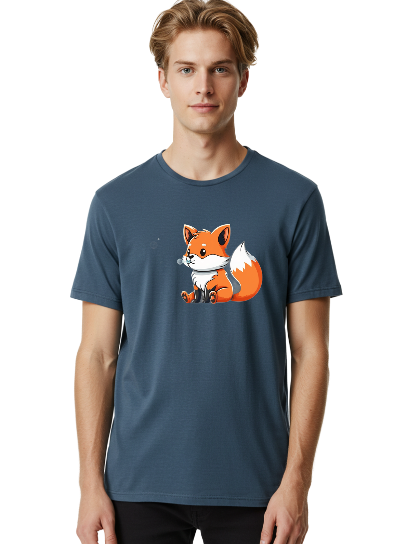 Cute-Cartoon-Fox-1 Men'S Graphic Tee, 100% Cotton, Comfortable Casual Summer Wear, Machine Washable, Vintage Camera, Old Camera, Antique Camera, Black Camera, Classic Photography, Photography Equipment, Nostalgic Device, Film Camera, Bay132 30
