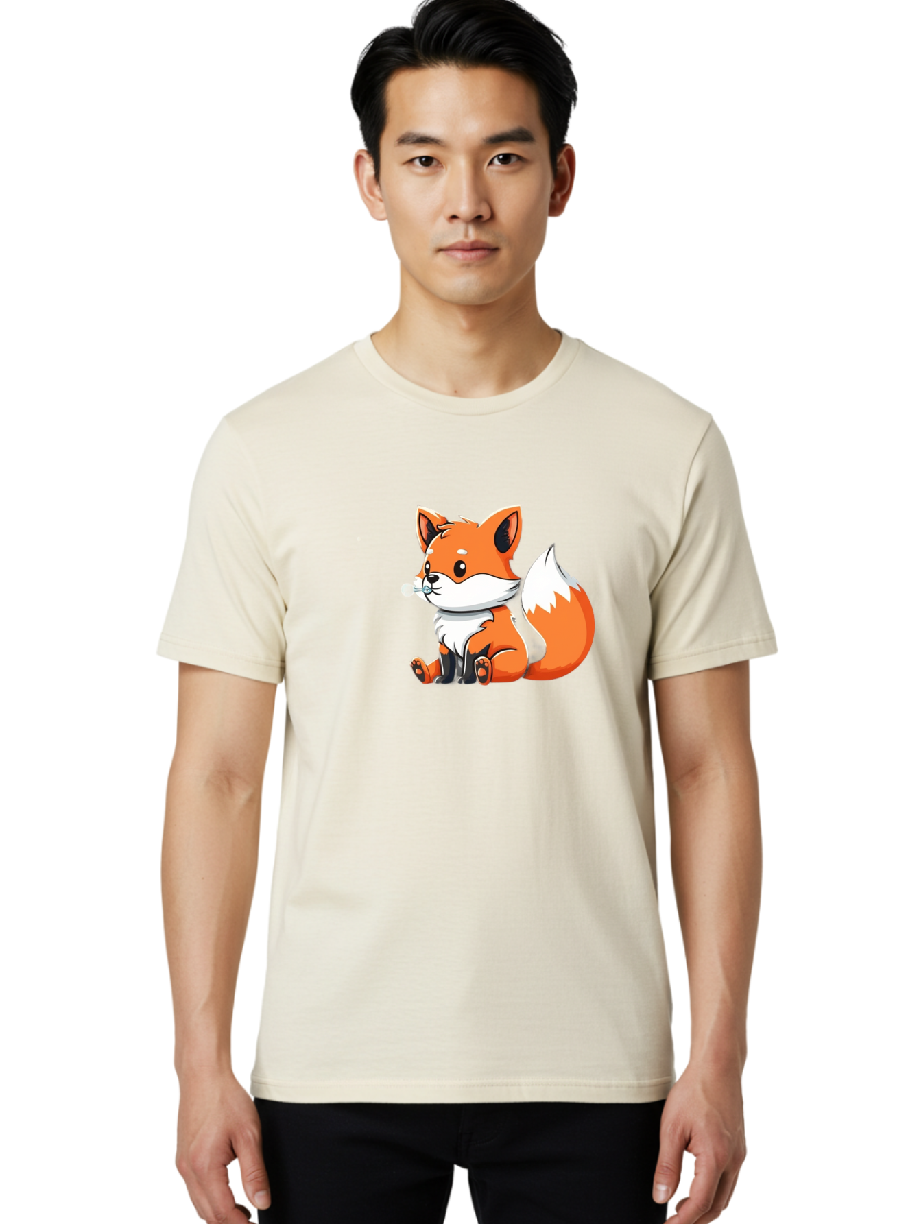 Cute-Cartoon-Fox-1 Men'S Graphic Tee, 100% Cotton, Comfortable Casual Summer Wear, Machine Washable, Vintage Camera, Old Camera, Antique Camera, Black Camera, Classic Photography, Photography Equipment, Nostalgic Device, Film Camera, Bay132 26