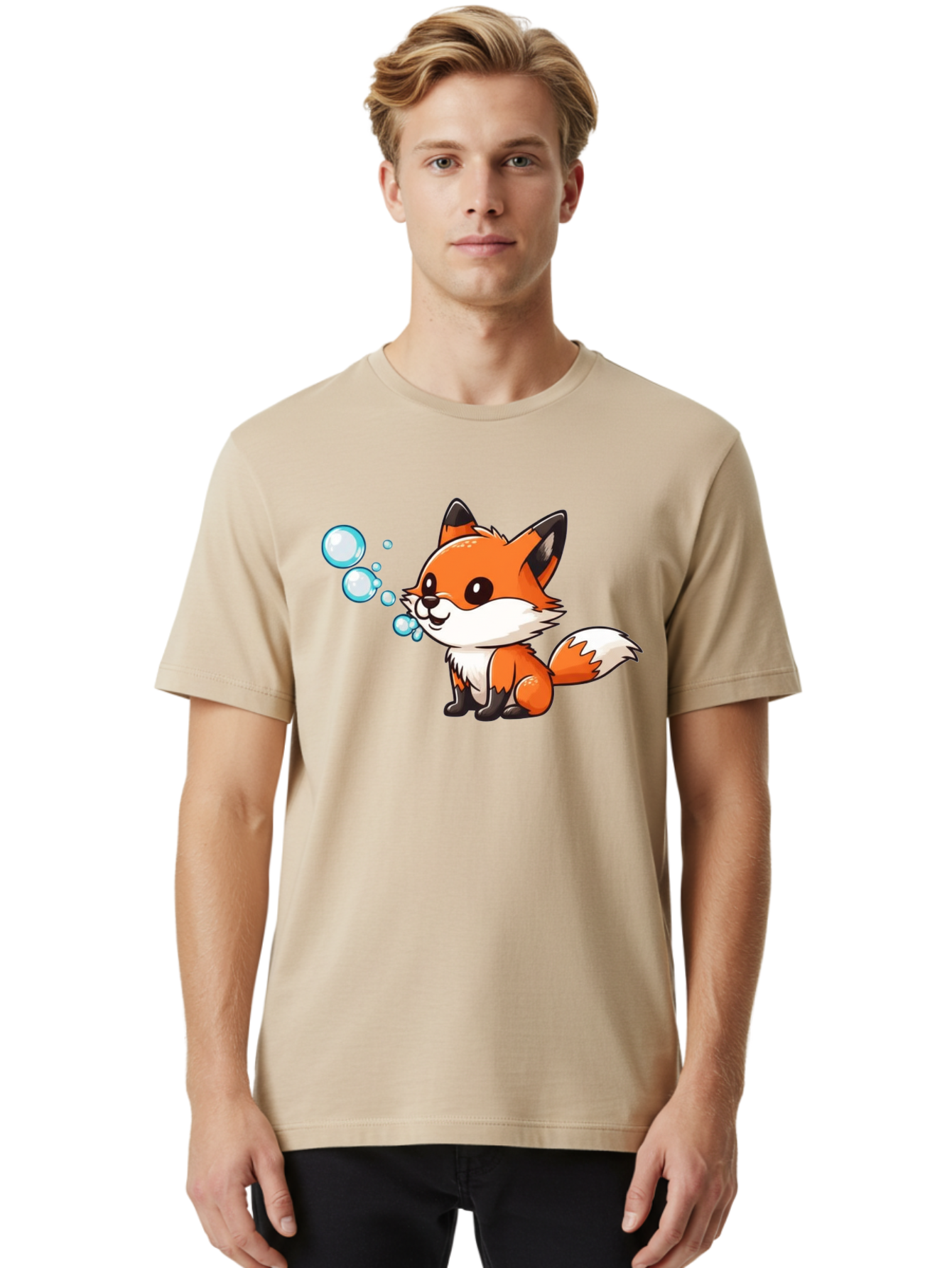Cute-Cartoon-Fox Men'S Graphic Tee, 100% Cotton, Comfortable Casual Summer Wear, Machine Washable, Vintage Camera, Old Camera, Antique Camera, Black Camera, Classic Photography, Photography Equipment, Nostalgic Device, Film Camera, Camera Art Bay133 25