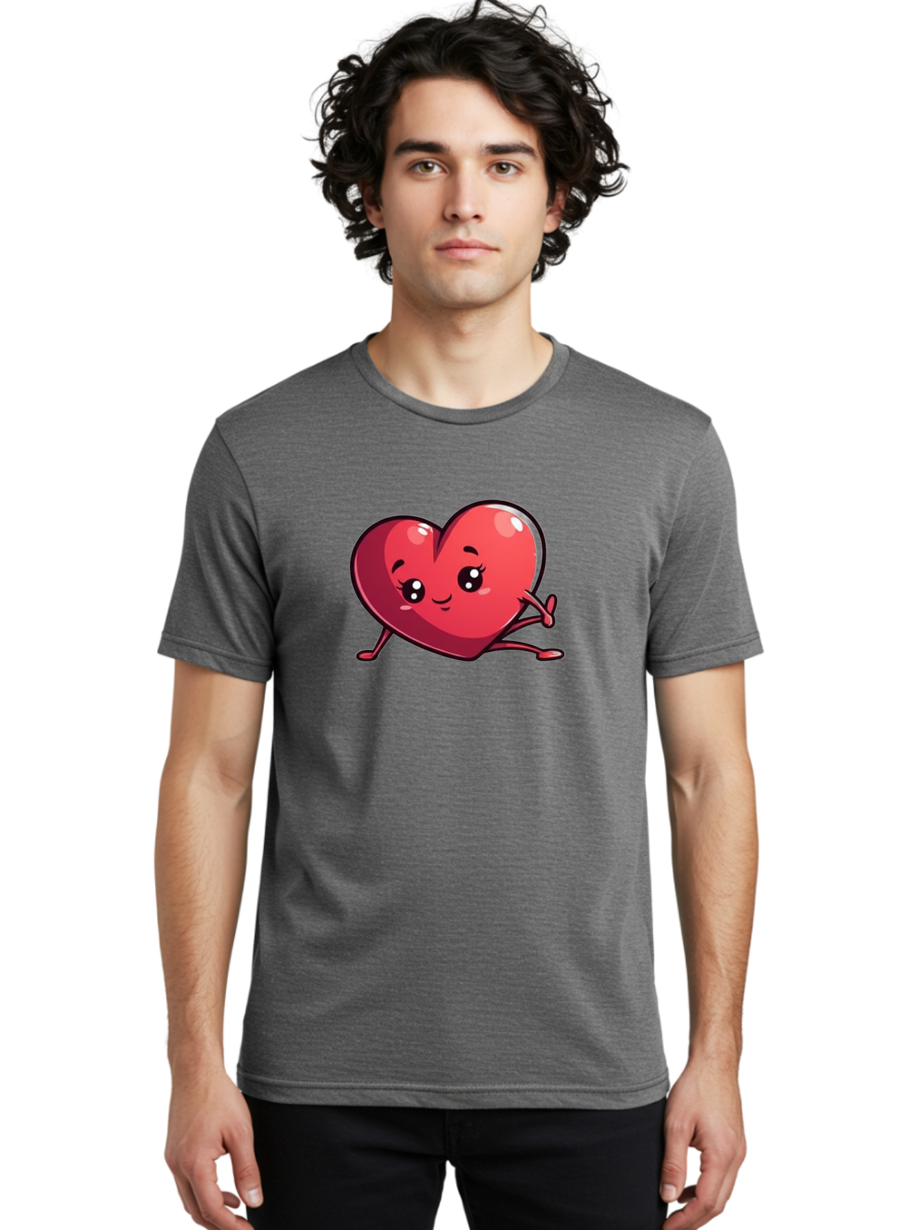Cute-Heart-Character Men'S Graphic Tee, 100% Cotton, Comfortable Casual Summer Wear, Machine Washable, Vintage Camera, Old Camera, Antique Camera, Black Camera, Classic Photography, Photography Equipment, Nostalgic Device, Film Camera, Bay134 25