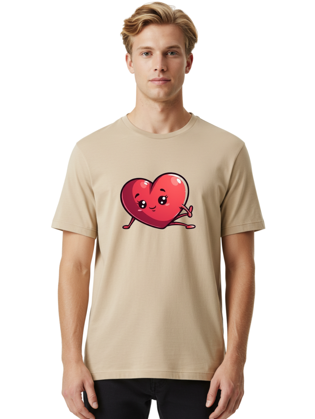 Cute-Heart-Character Men'S Graphic Tee, 100% Cotton, Comfortable Casual Summer Wear, Machine Washable, Vintage Camera, Old Camera, Antique Camera, Black Camera, Classic Photography, Photography Equipment, Nostalgic Device, Film Camera, Bay134 22