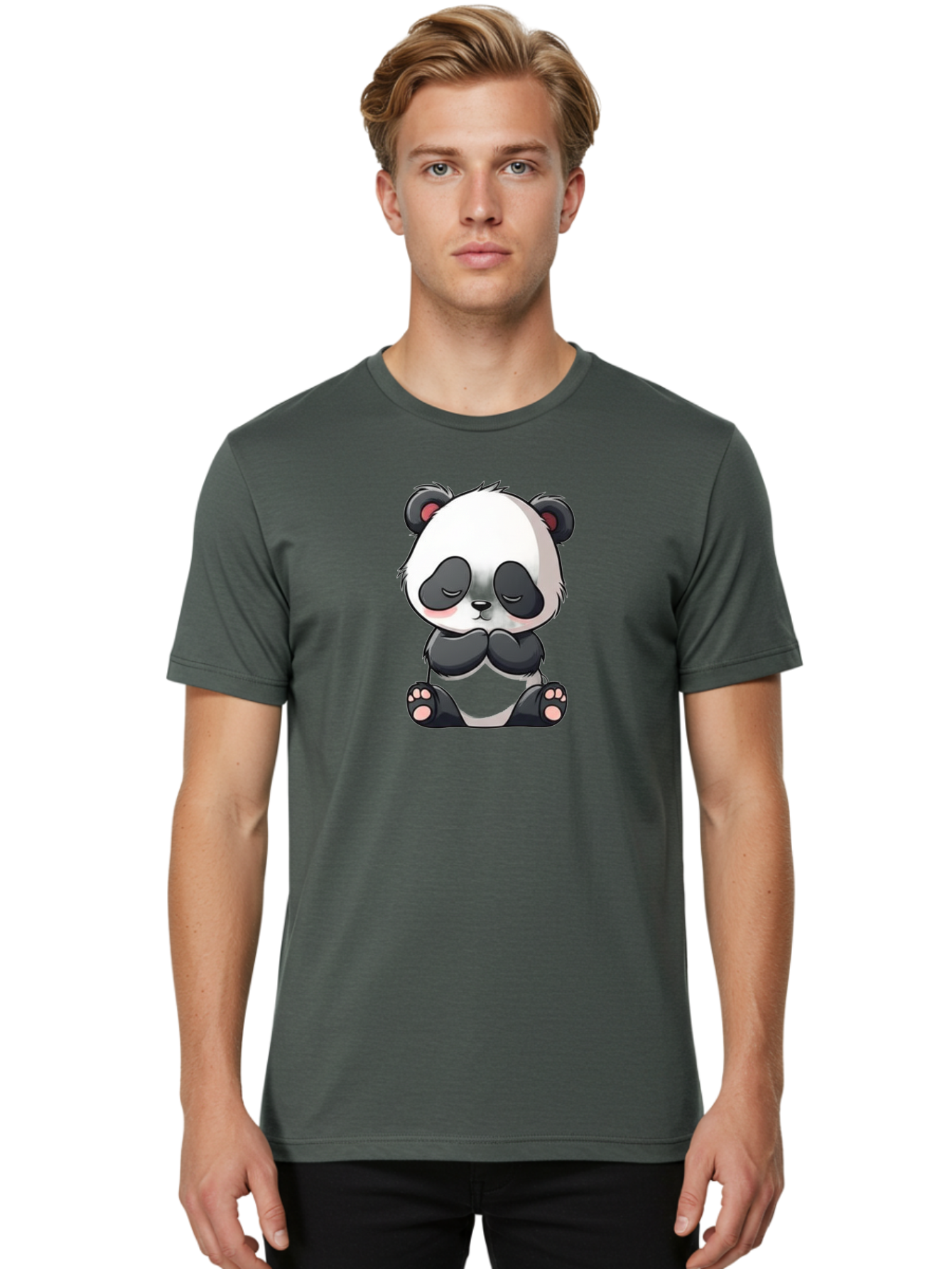 Cute-Panda-2 Men'S Graphic Tee, 100% Cotton, Comfortable Casual Summer Wear, Machine Washable, Vintage Camera, Old Camera, Antique Camera, Black Camera, Classic Photography, Photography Equipment, Nostalgic Device, Film Camera, Camera Art Bay136 27