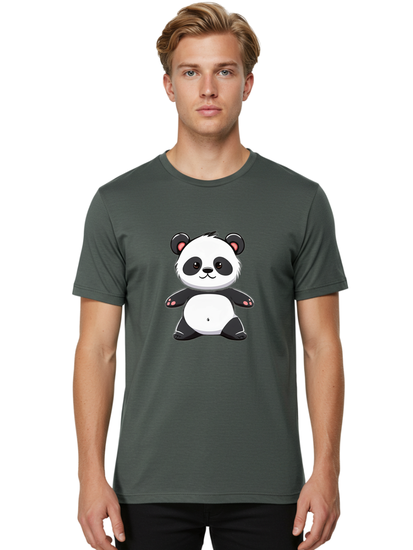 Cute-Panda-3 Men'S Graphic Tee, 100% Cotton, Comfortable Casual Summer Wear, Machine Washable, Vintage Camera, Old Camera, Antique Camera, Black Camera, Classic Photography, Photography Equipment, Nostalgic Device, Film Camera, Camera Art Bay137 23