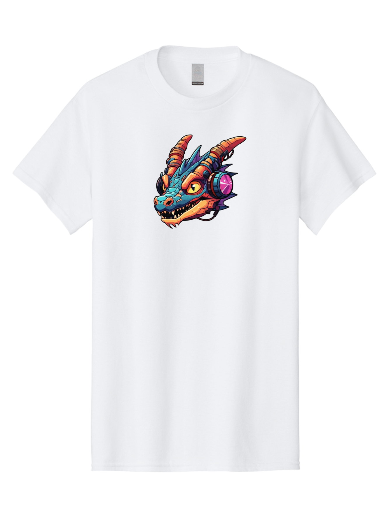 Cyber-Dragon-Head Men'S Graphic Tee, 100% Cotton, Comfortable Casual Summer Wear, Machine Washable, Vintage Camera, Old Camera, Antique Camera, Black Camera, Classic Photography, Photography Equipment, Nostalgic Device, Film Camera, Camera Art Bay143 12