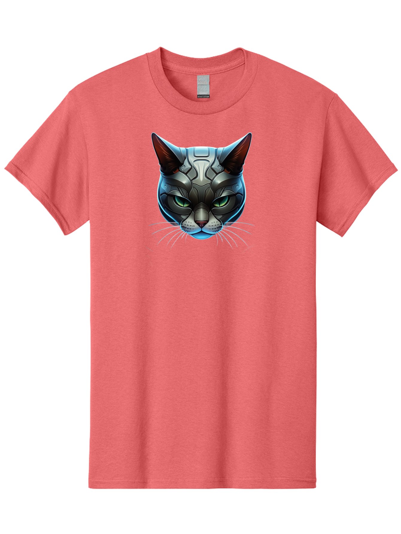 Cybernetic-Cat-Head Men'S Graphic Tee, 100% Cotton, Comfortable Casual Summer Wear, Machine Washable, Vintage Camera, Old Camera, Antique Camera, Black Camera, Classic Photography, Photography Equipment, Nostalgic Device, Film Camera, Bay146 7
