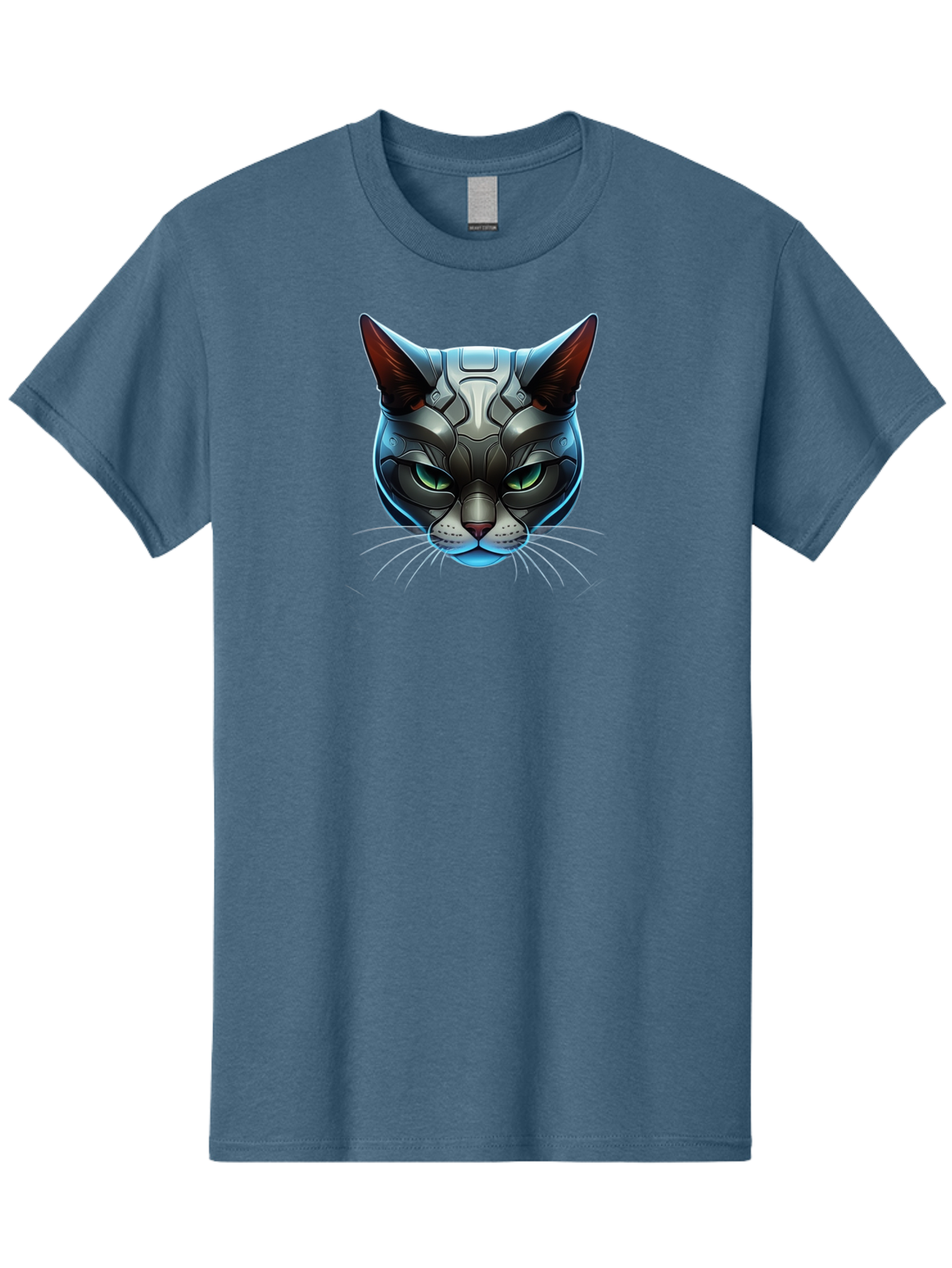 Cybernetic-Cat-Head Men'S Graphic Tee, 100% Cotton, Comfortable Casual Summer Wear, Machine Washable, Vintage Camera, Old Camera, Antique Camera, Black Camera, Classic Photography, Photography Equipment, Nostalgic Device, Film Camera, Bay146 15