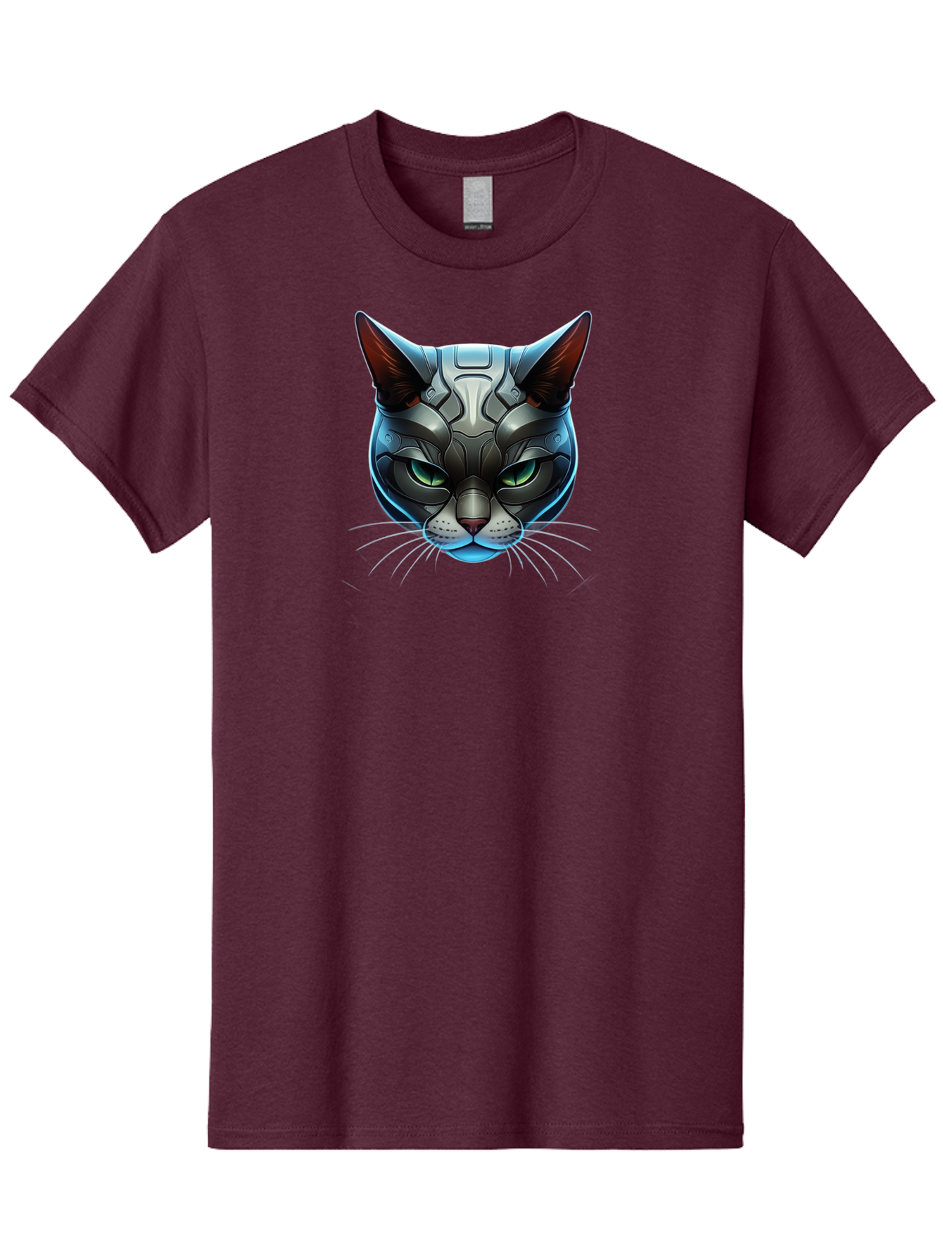 Cybernetic-Cat-Head Men'S Graphic Tee, 100% Cotton, Comfortable Casual Summer Wear, Machine Washable, Vintage Camera, Old Camera, Antique Camera, Black Camera, Classic Photography, Photography Equipment, Nostalgic Device, Film Camera, Bay146 5
