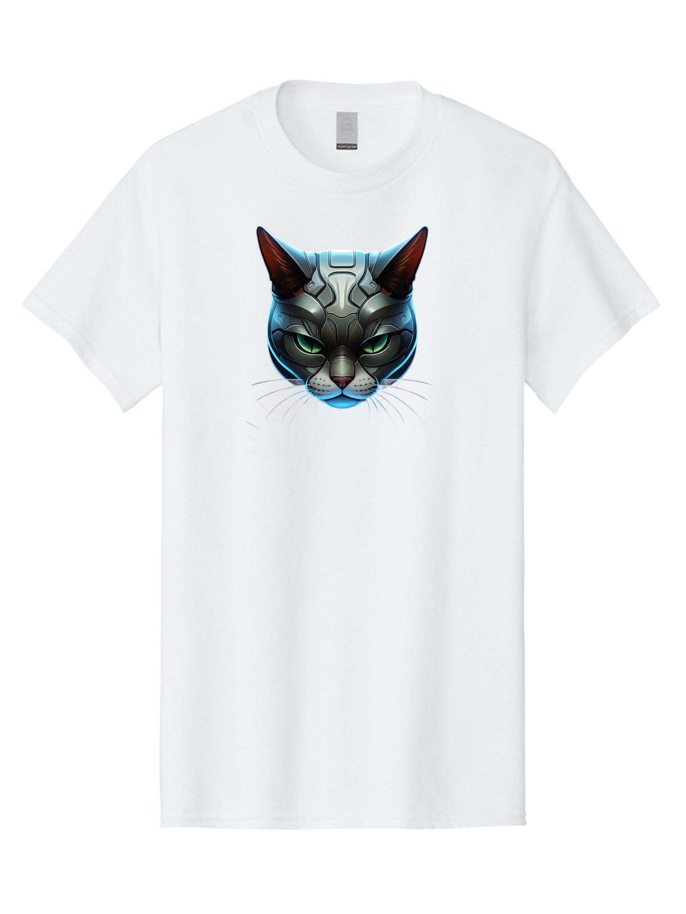 Cybernetic-Cat-Head Men'S Graphic Tee, 100% Cotton, Comfortable Casual Summer Wear, Machine Washable, Vintage Camera, Old Camera, Antique Camera, Black Camera, Classic Photography, Photography Equipment, Nostalgic Device, Film Camera, Bay146