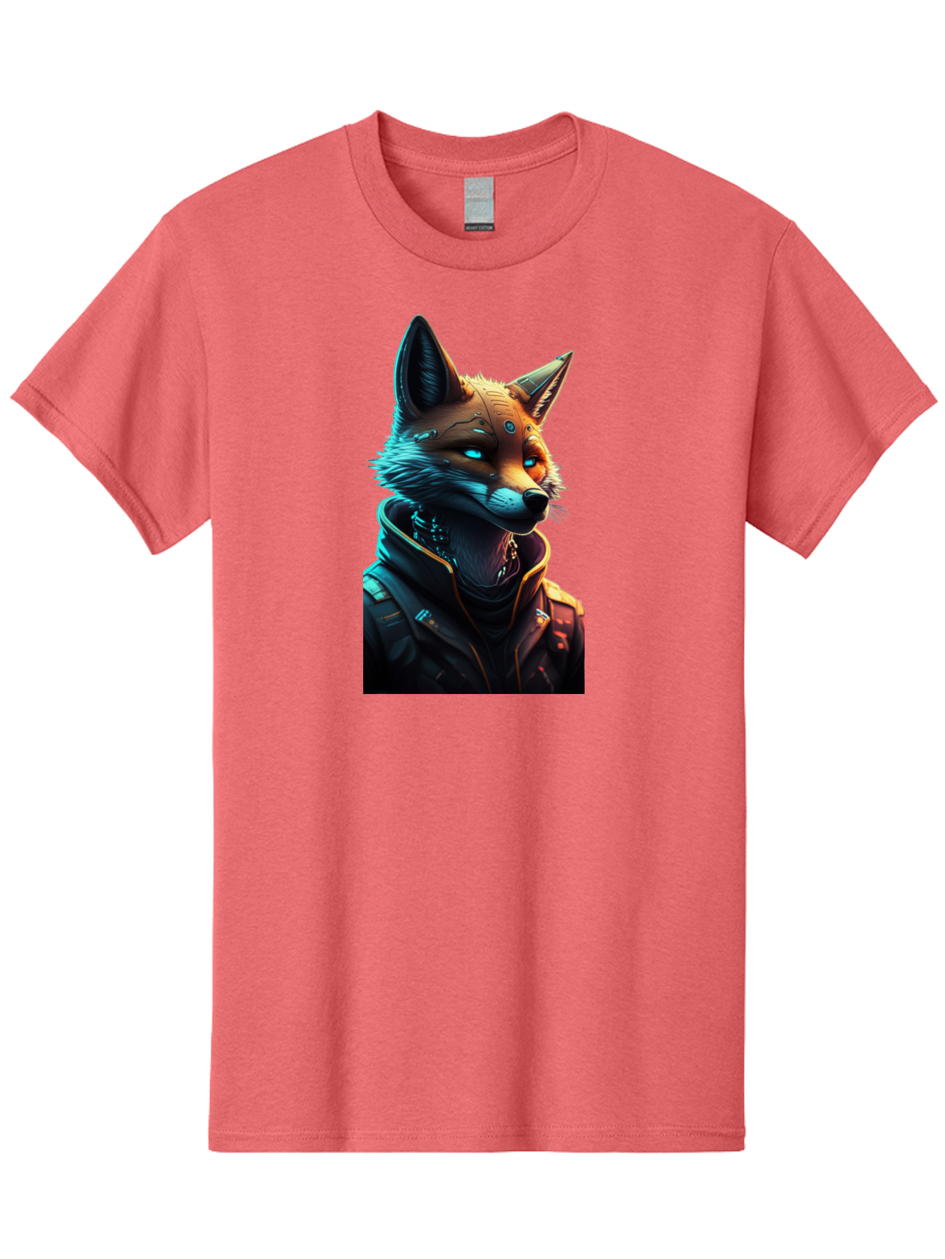 Cyberpunk-Fox-1 Men'S Graphic Tee, 100% Cotton, Comfortable Casual Summer Wear, Machine Washable, Vintage Camera, Old Camera, Antique Camera, Black Camera, Classic Photography, Photography Equipment, Nostalgic Device, Film Camera, Camera Art Bay148 4