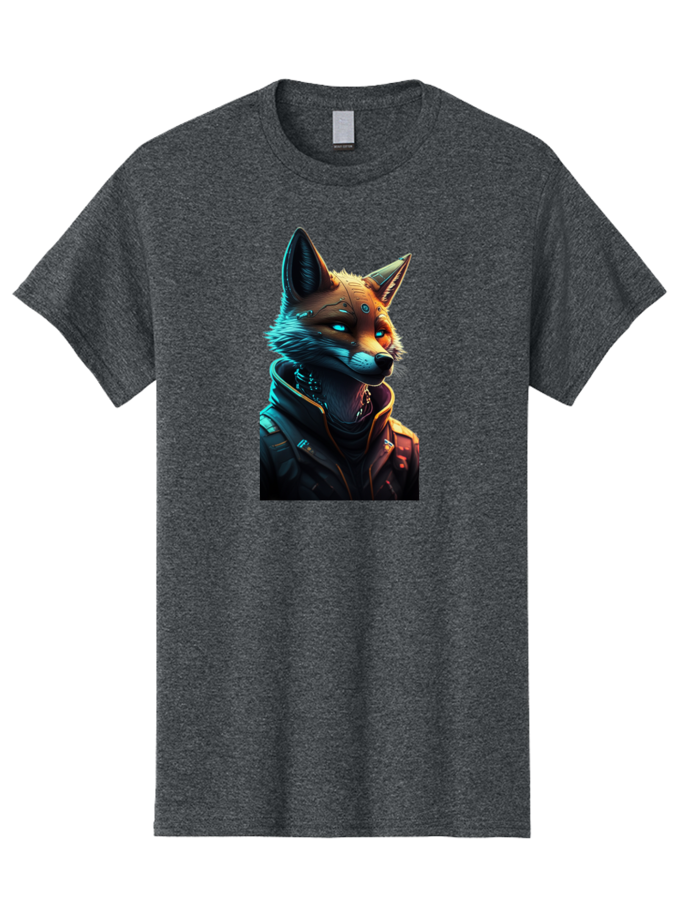 Cyberpunk-Fox-1 Men'S Graphic Tee, 100% Cotton, Comfortable Casual Summer Wear, Machine Washable, Vintage Camera, Old Camera, Antique Camera, Black Camera, Classic Photography, Photography Equipment, Nostalgic Device, Film Camera, Camera Art Bay148 9